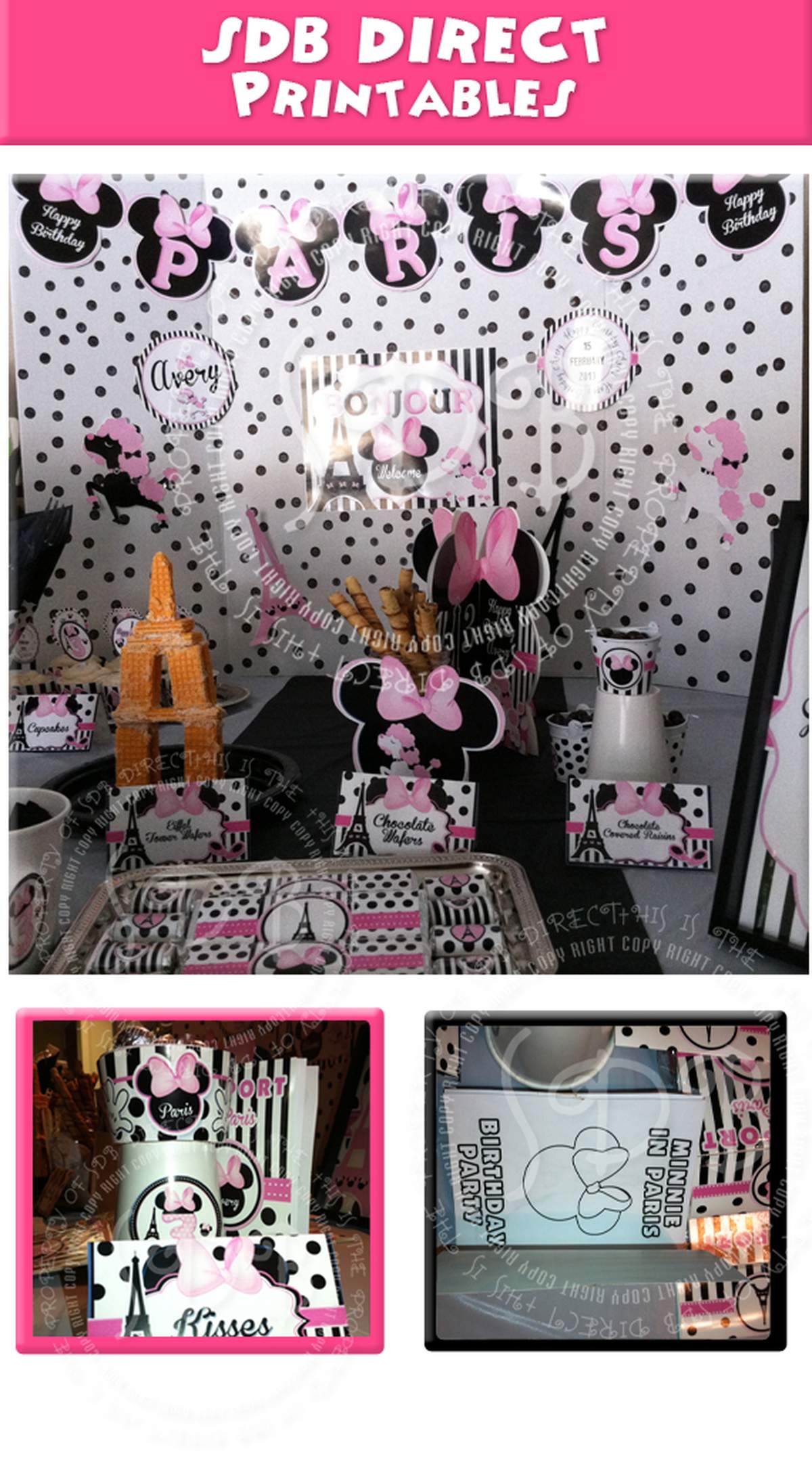 Minnie Mouse In Paris Birthday Party - Minnie Mouse