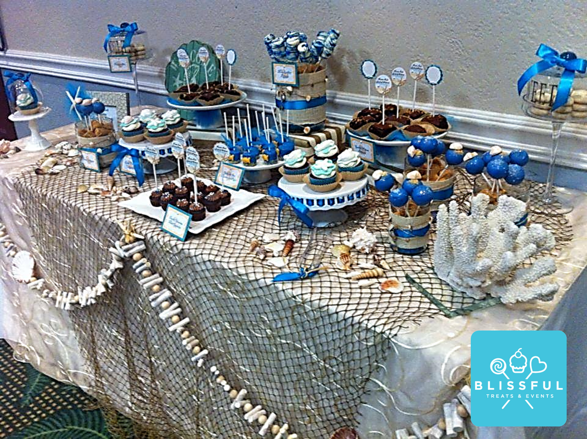 Blissful Beach Wedding Sweets' Table - beach wedding