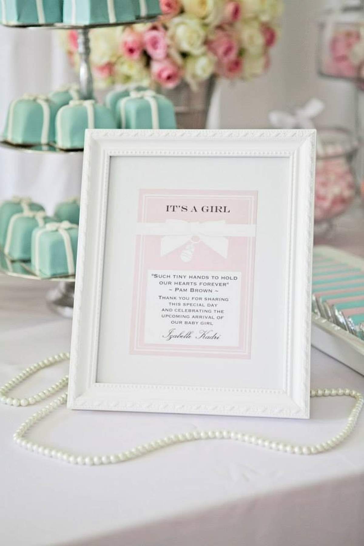 TIFFANY & CO Baby Shower Party Ideas Photo 3 of 49 Catch My Party