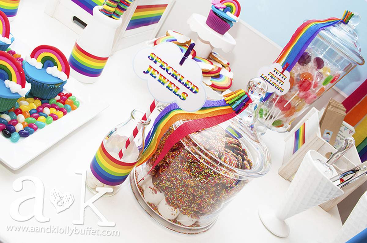 Rainbow Birthday Party Ideas | Photo 8 of 16 | Catch My Party
