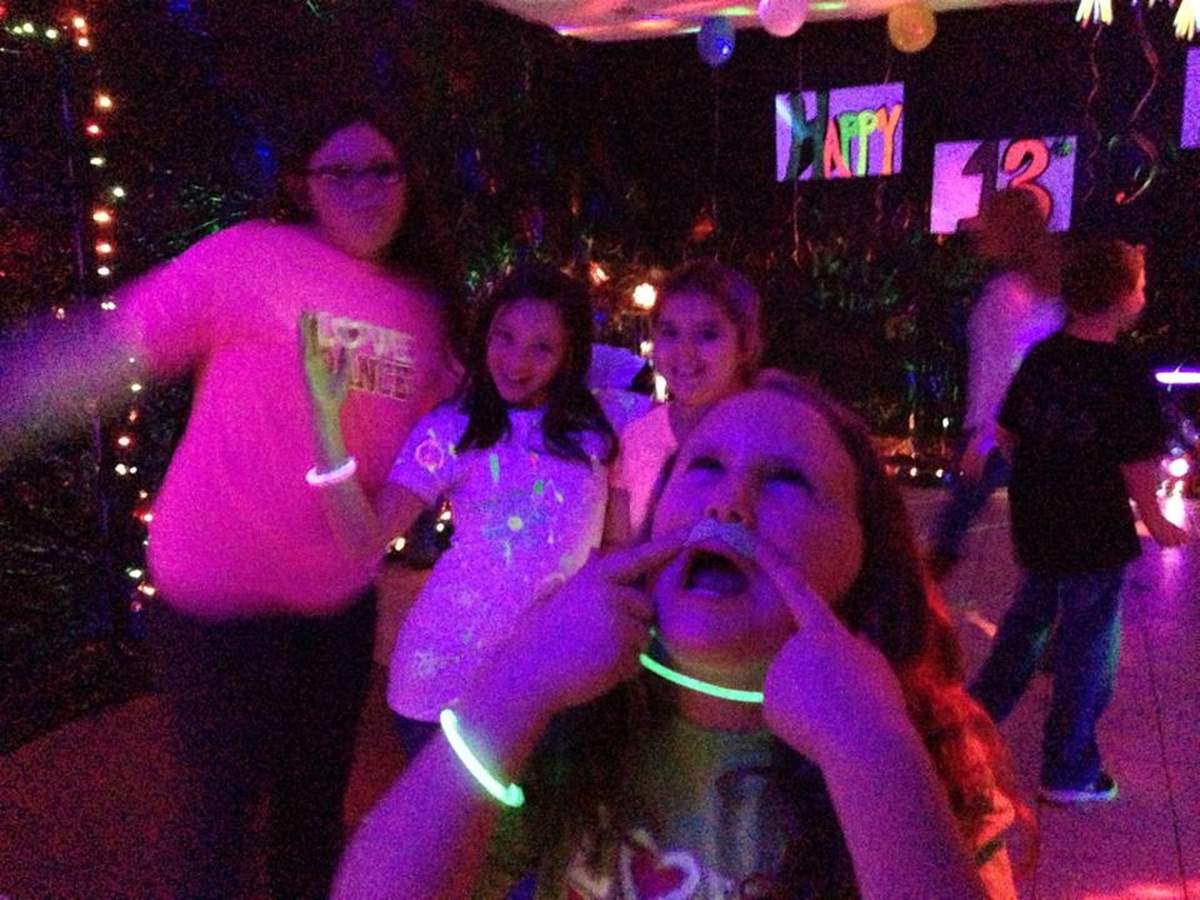 Kenzie's 13th Birthday - glow in the dark