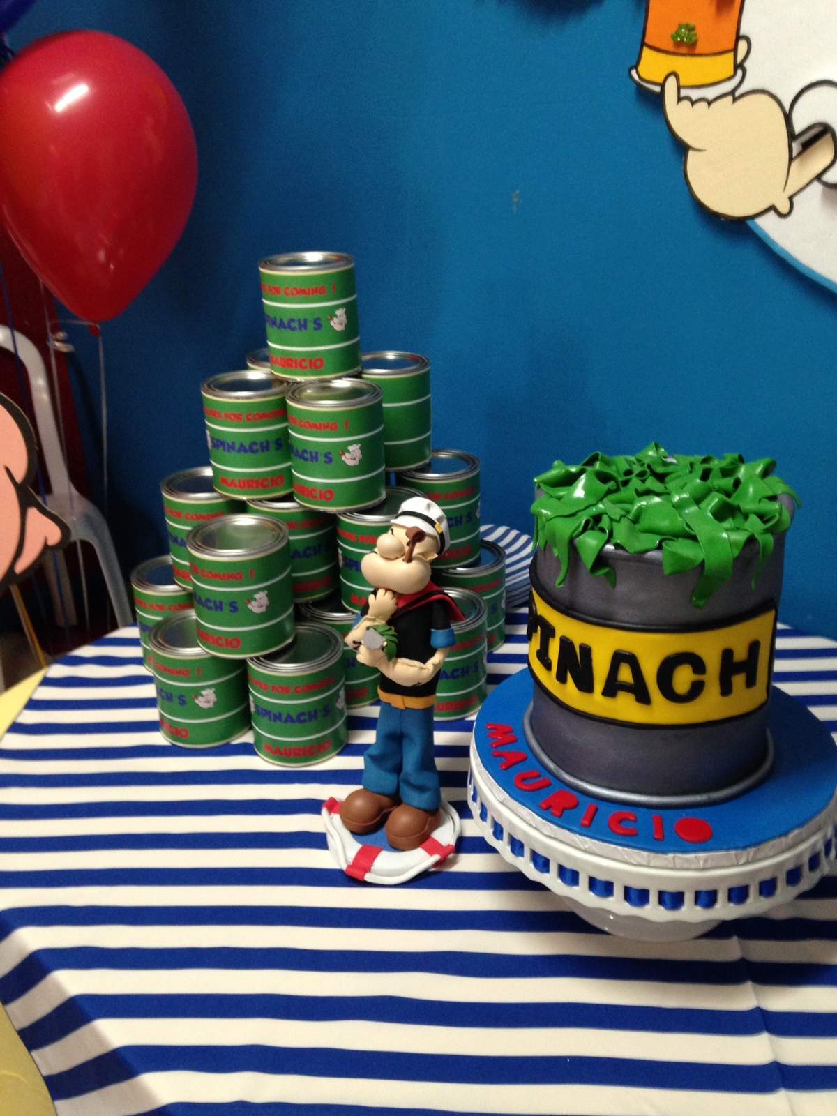 Popeye Birthday Party Ideas Photo 5 of 15 Catch My Party