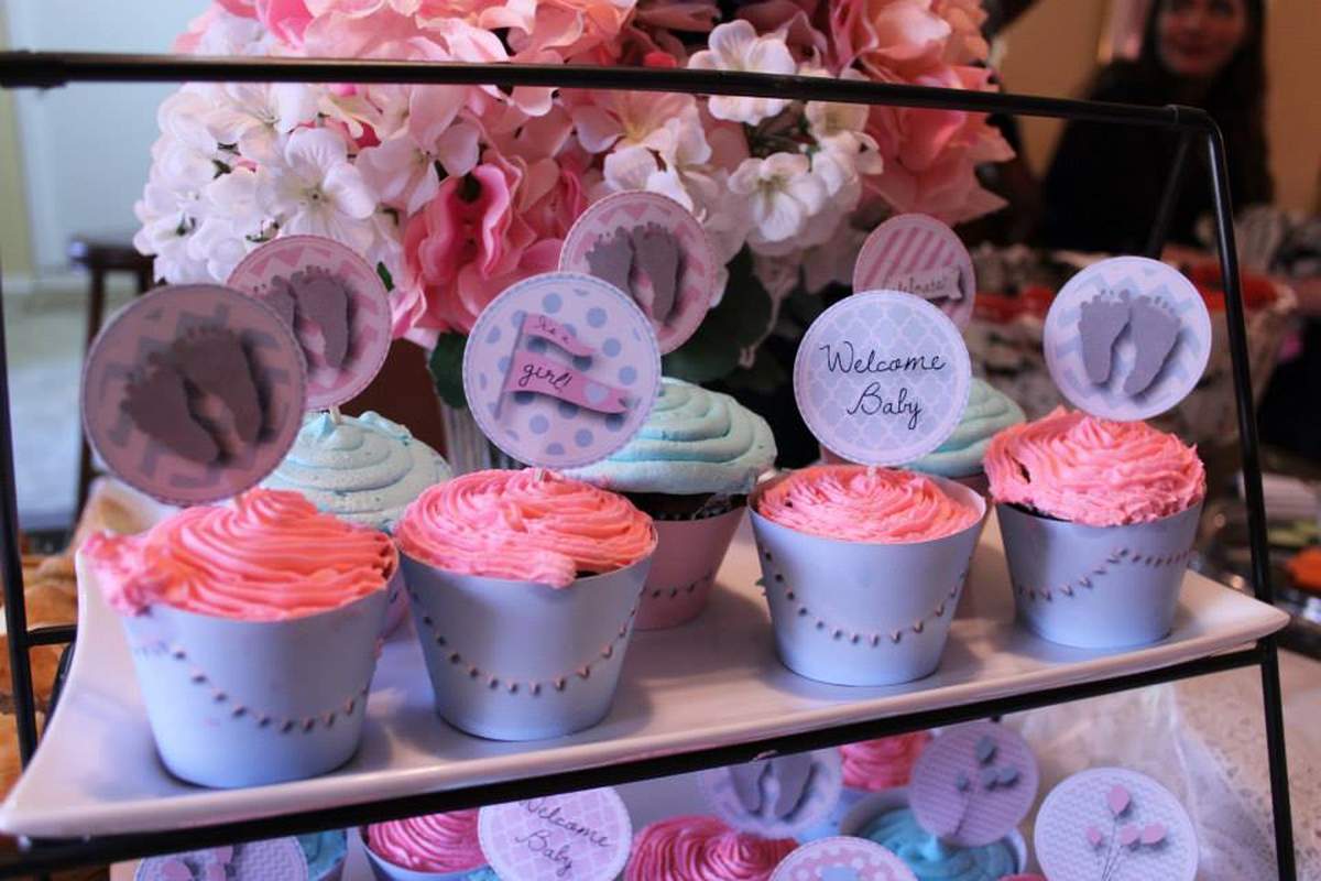 Pink and blue Baby Shower Party Ideas Photo 11 of 38 Catch My Party