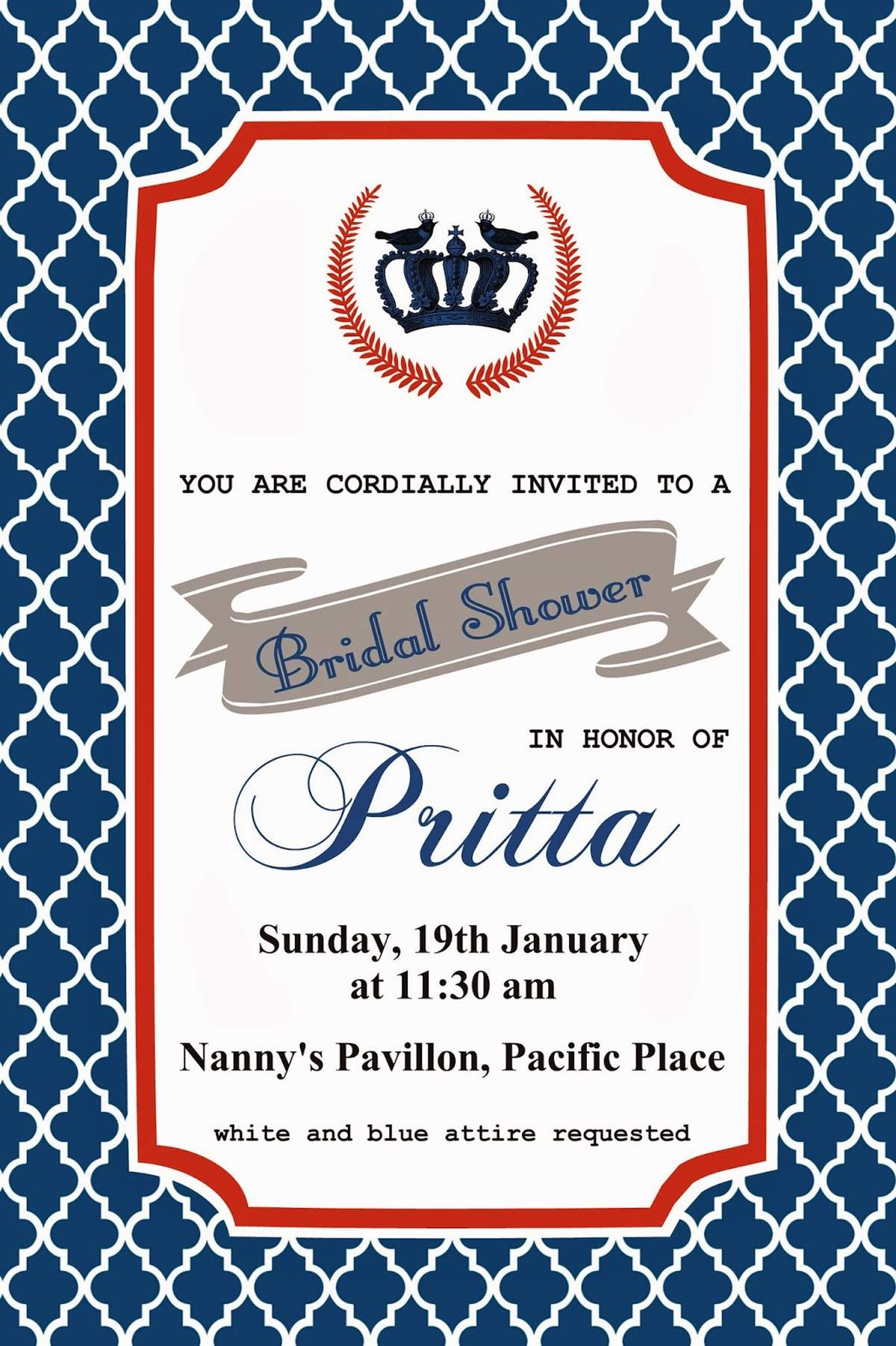Pritta, The Happy Bride To Be - Royal Bridal Shower