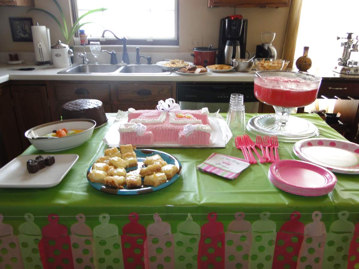 Pink and Green Baby Shower Party Ideas Photo 5 of 9 Catch My Party