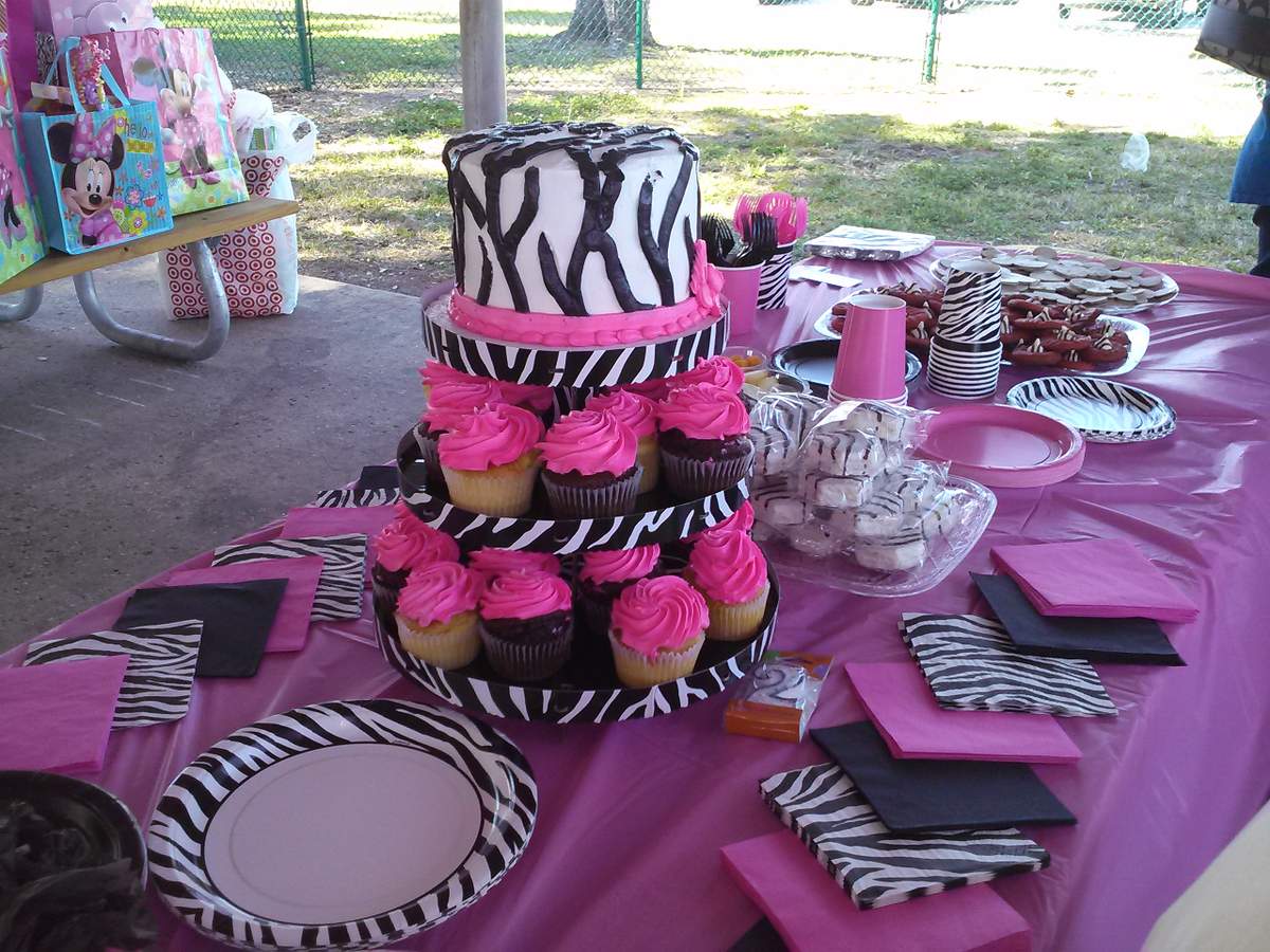 Mackenzie's 2nd birthday - Minnie Mouse and Zebra Print