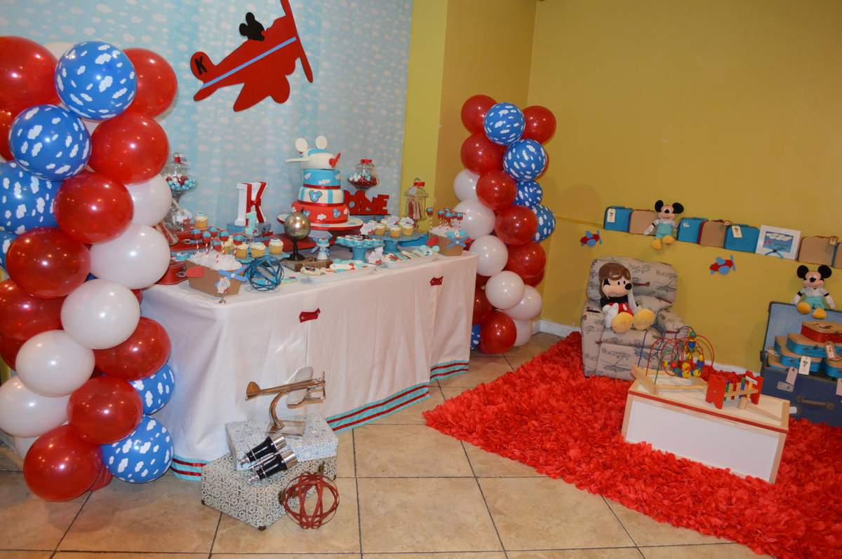 Mickey mouse-Aviator 1st Birthday  - Mickey Mouse Aviator