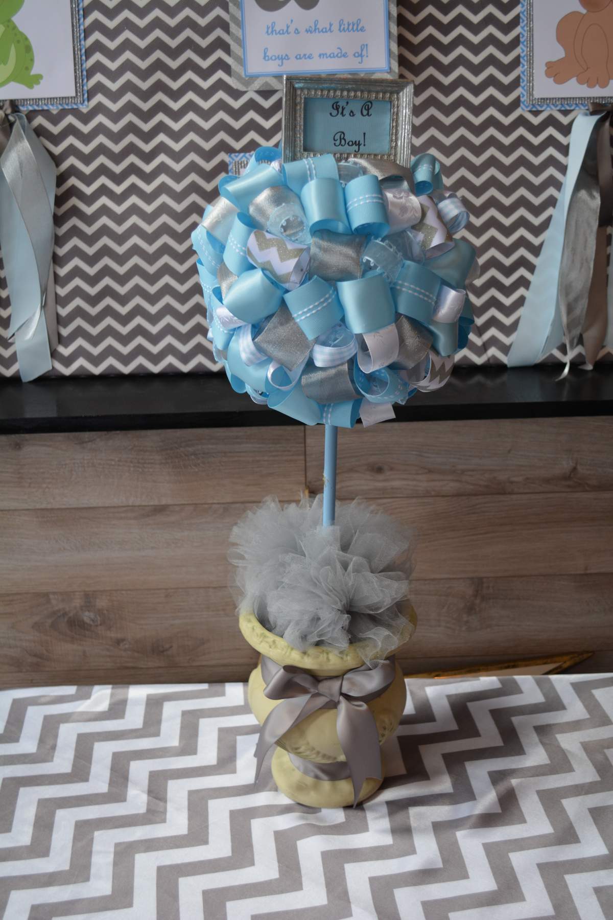 Jaime's Baby Shower - Grey Chevron