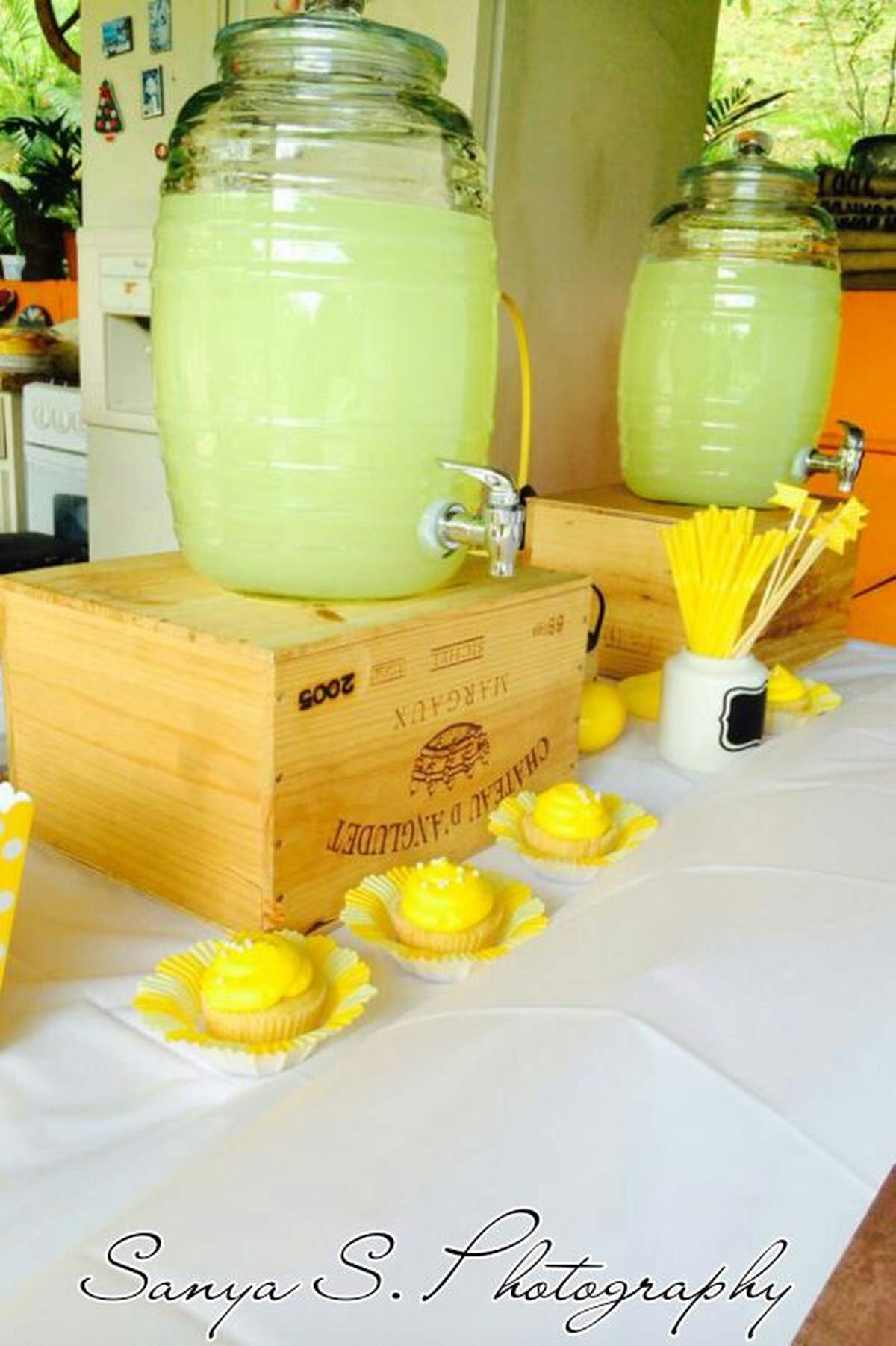 Emma's first birthday!! - Yellow vintage