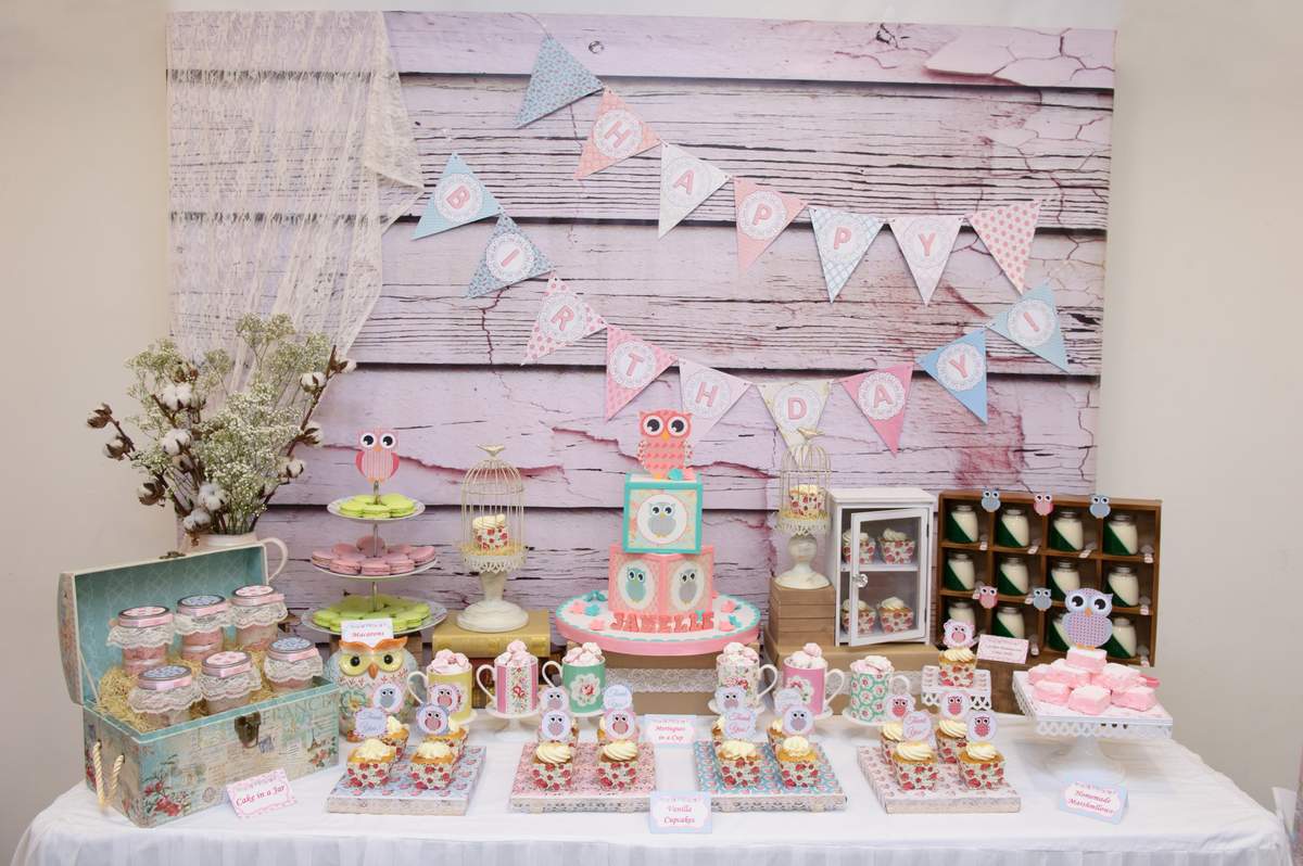 Janelle's First Birthday - Owl