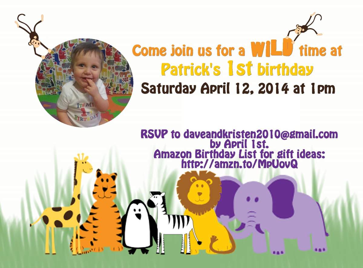 Patrick's Wild 1st Birthday Party - Zoo