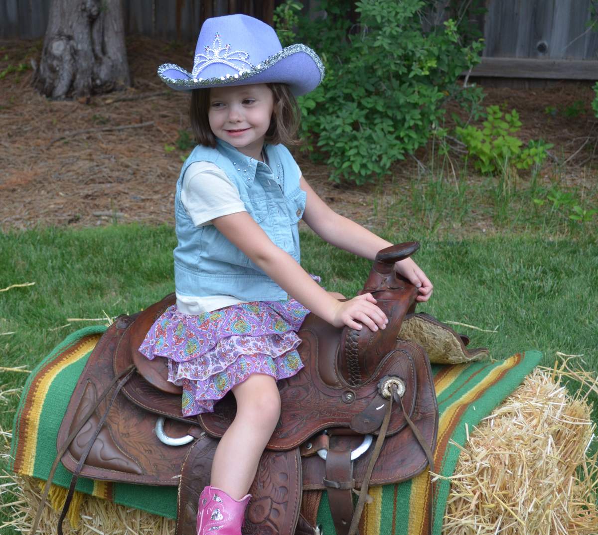 Lily's Purple Cowgirl 5th Birthday - Horses, Purple