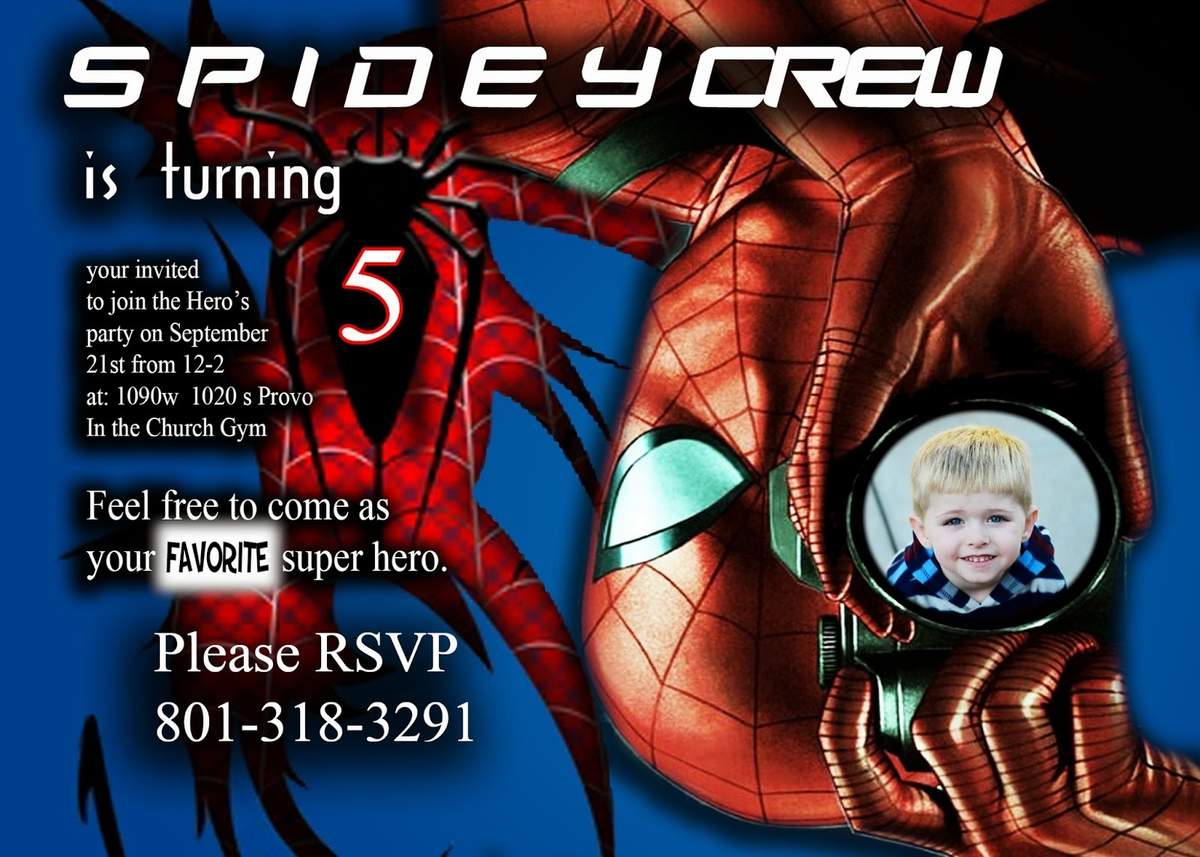 Crews 5th spider man party (super hero) - Spiderman