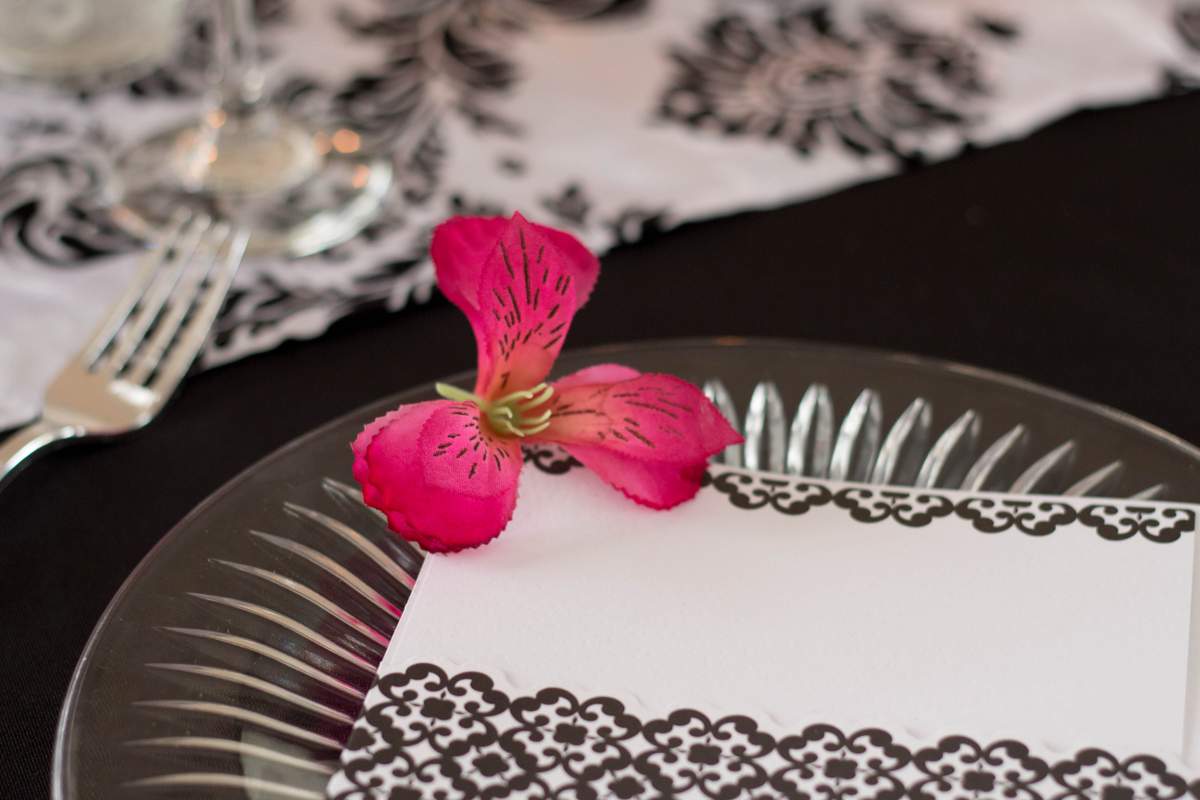 Falling for Fuchsia  - Fuchsia and Damask