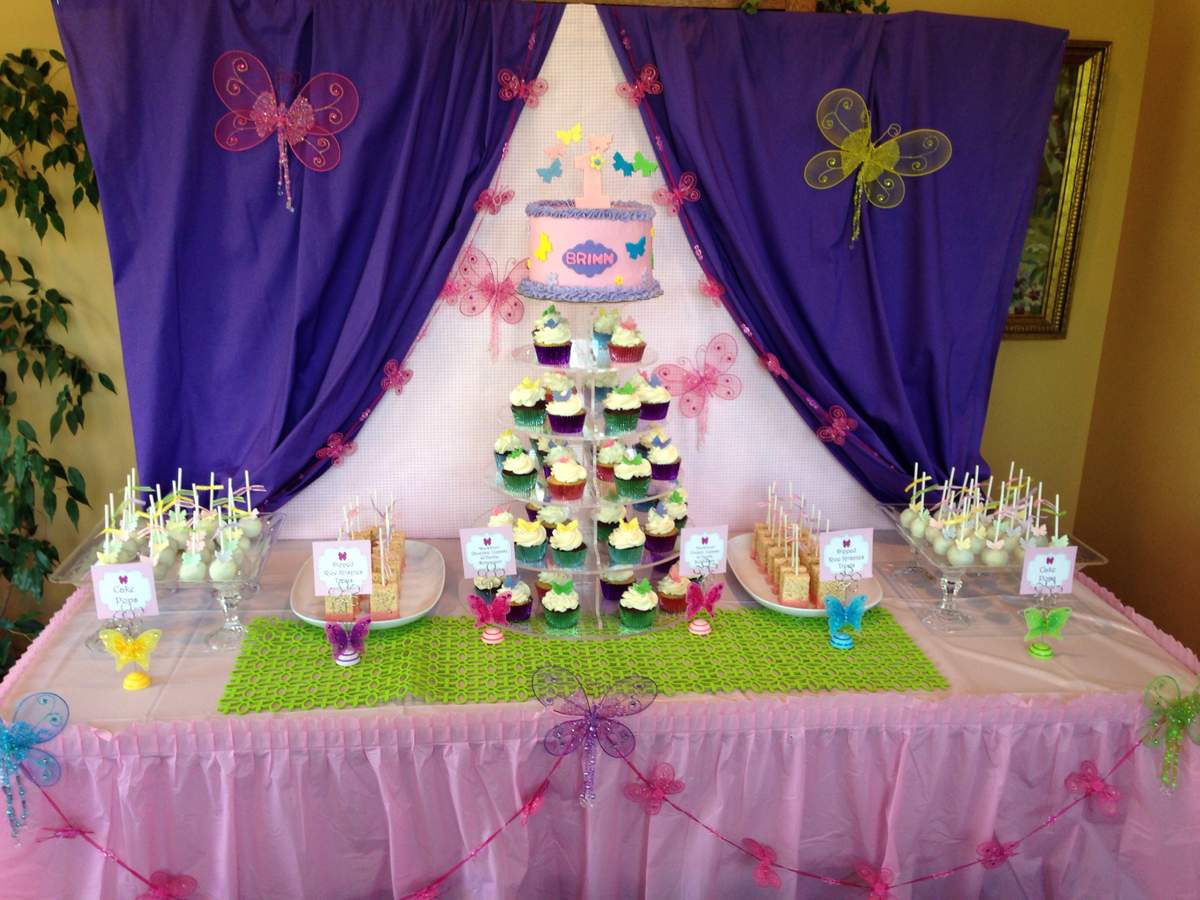 Brinn's Butterfly 1st birthday party - Butterfly/ hugs and stitches