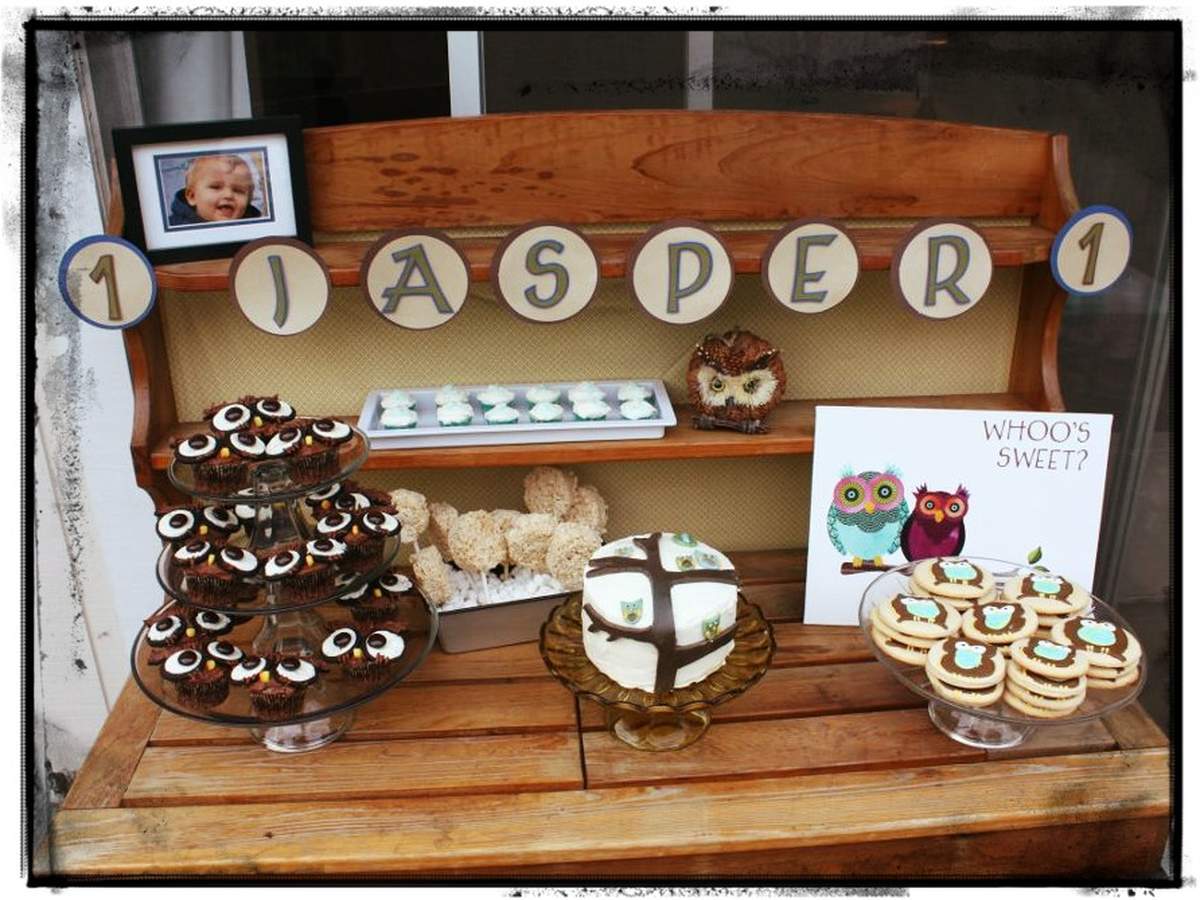 Who's Turning One? - An Owl and Circle Birthday