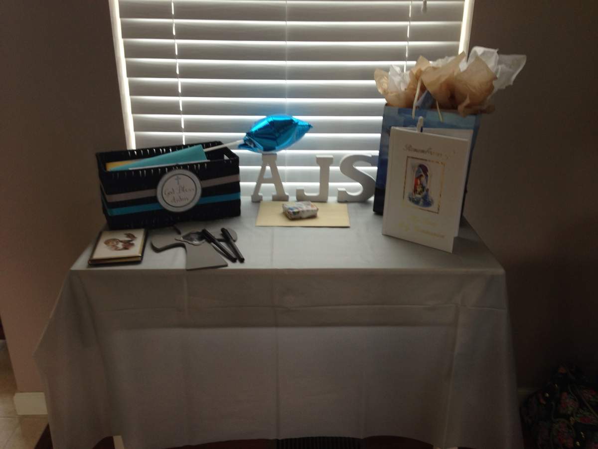 Aidan's First Communion - Blue and Silver