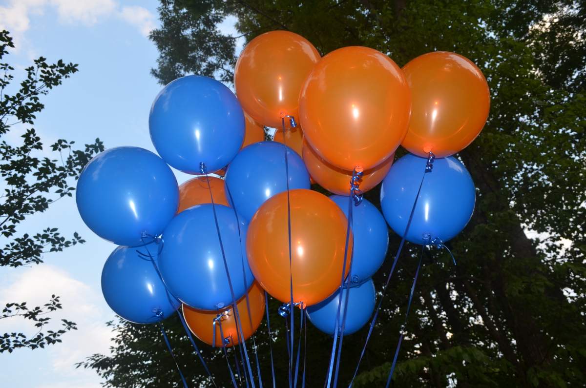 High School Graduation Party - Orange & Blue (Cheerleader)