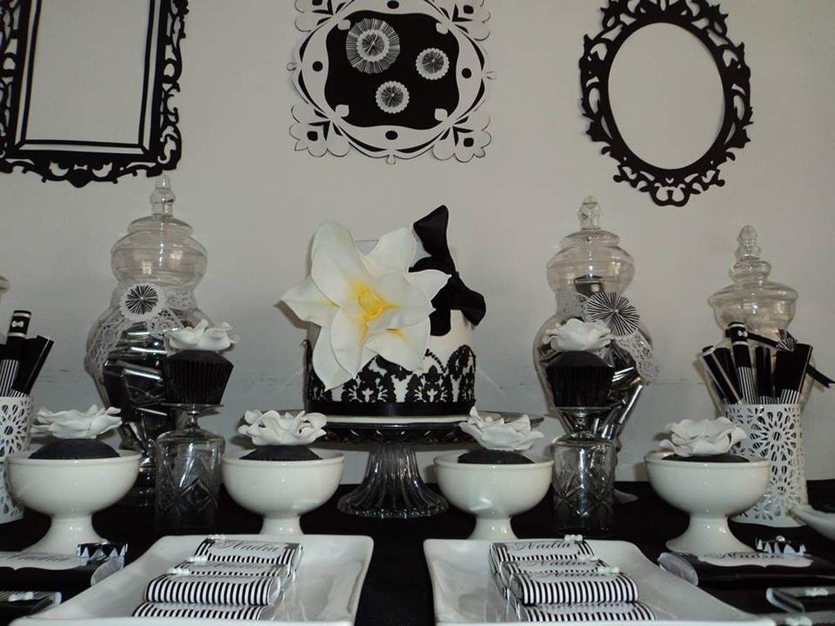 black and White Birthday Party Ideas Photo 1 of 25 Catch My Party