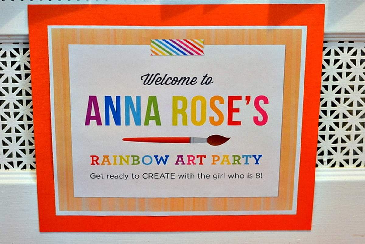 Anna Rose's Rainbow Art Party - Rainbow Art
