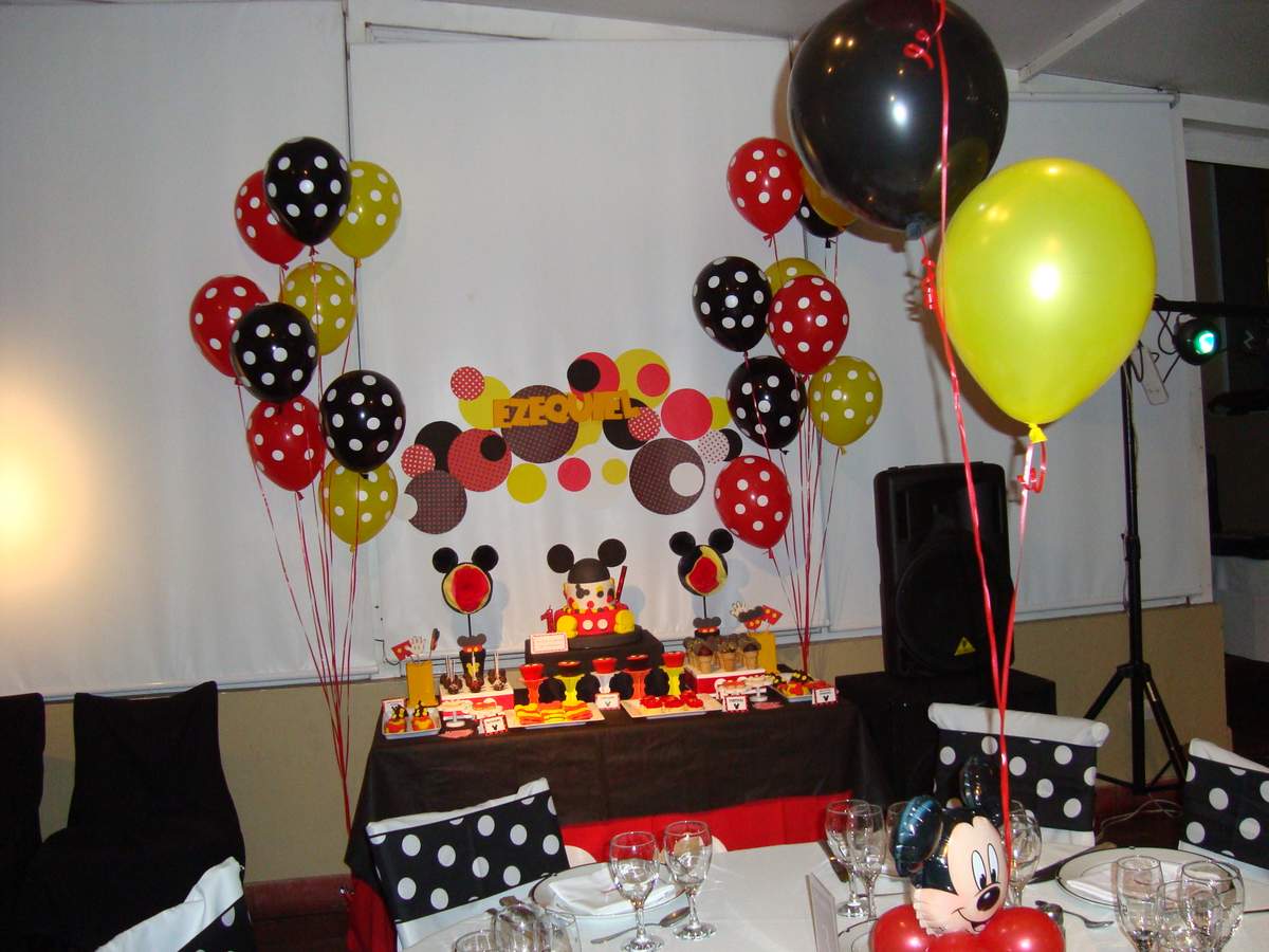 Primer añito y Bautismo - Mickey Mouse