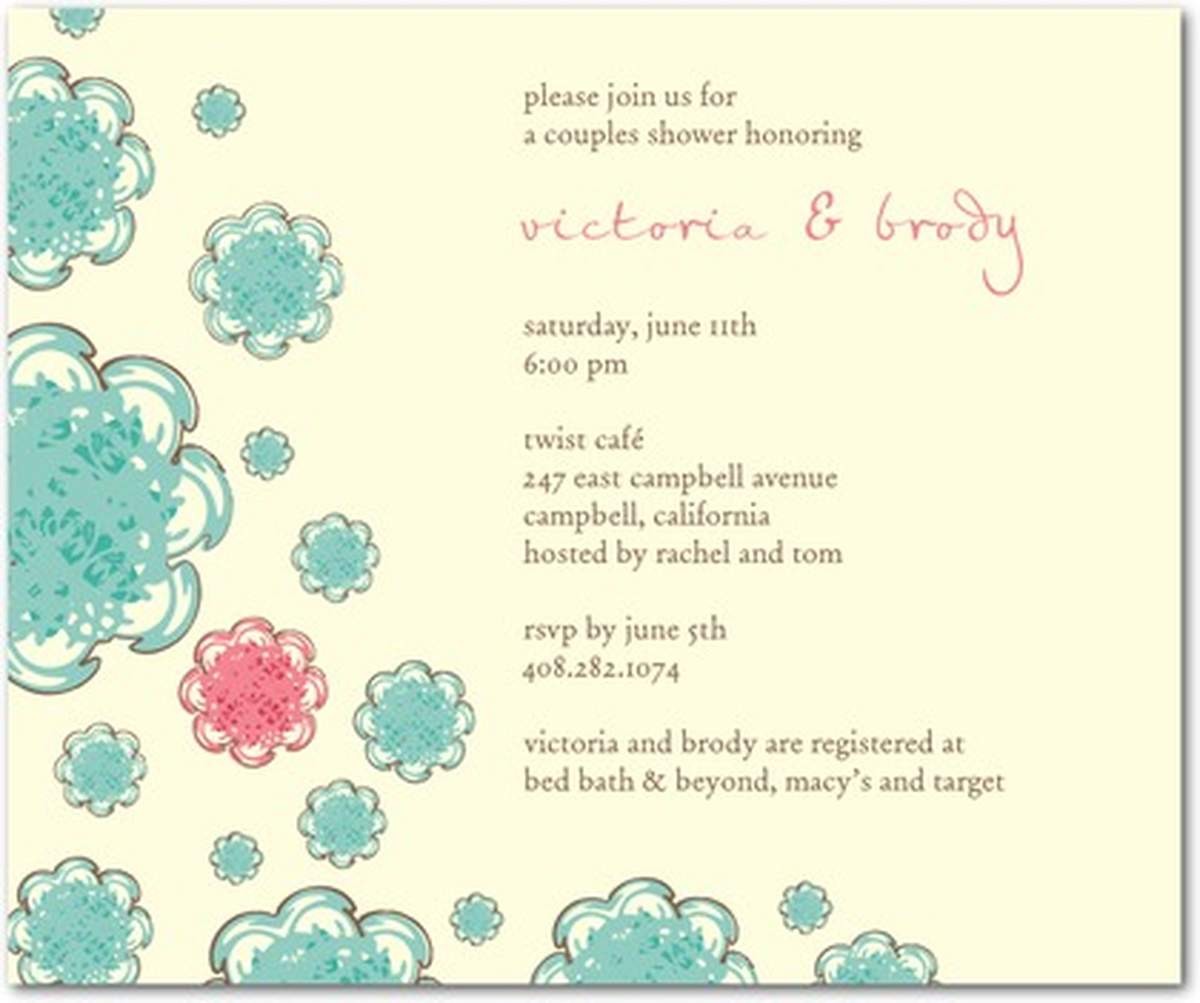 A Floral Wedding Shower - Watercolor Carnations