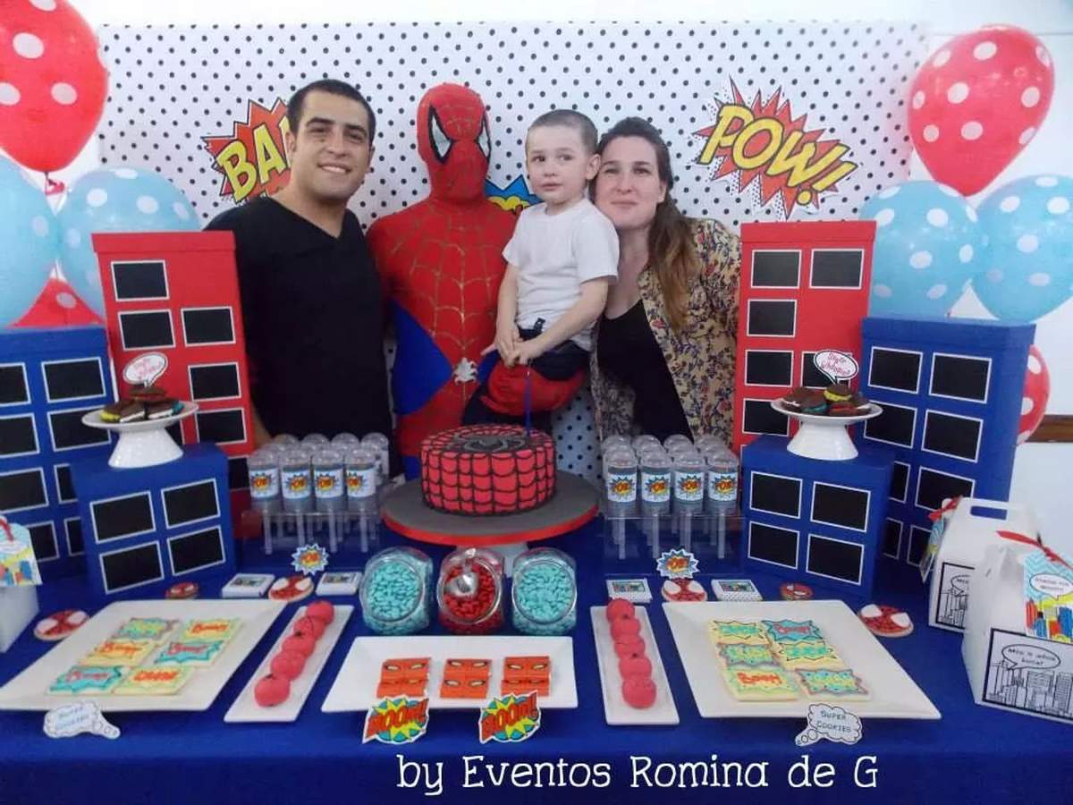 Luca cumplio 4años - Superheroes Spiderman