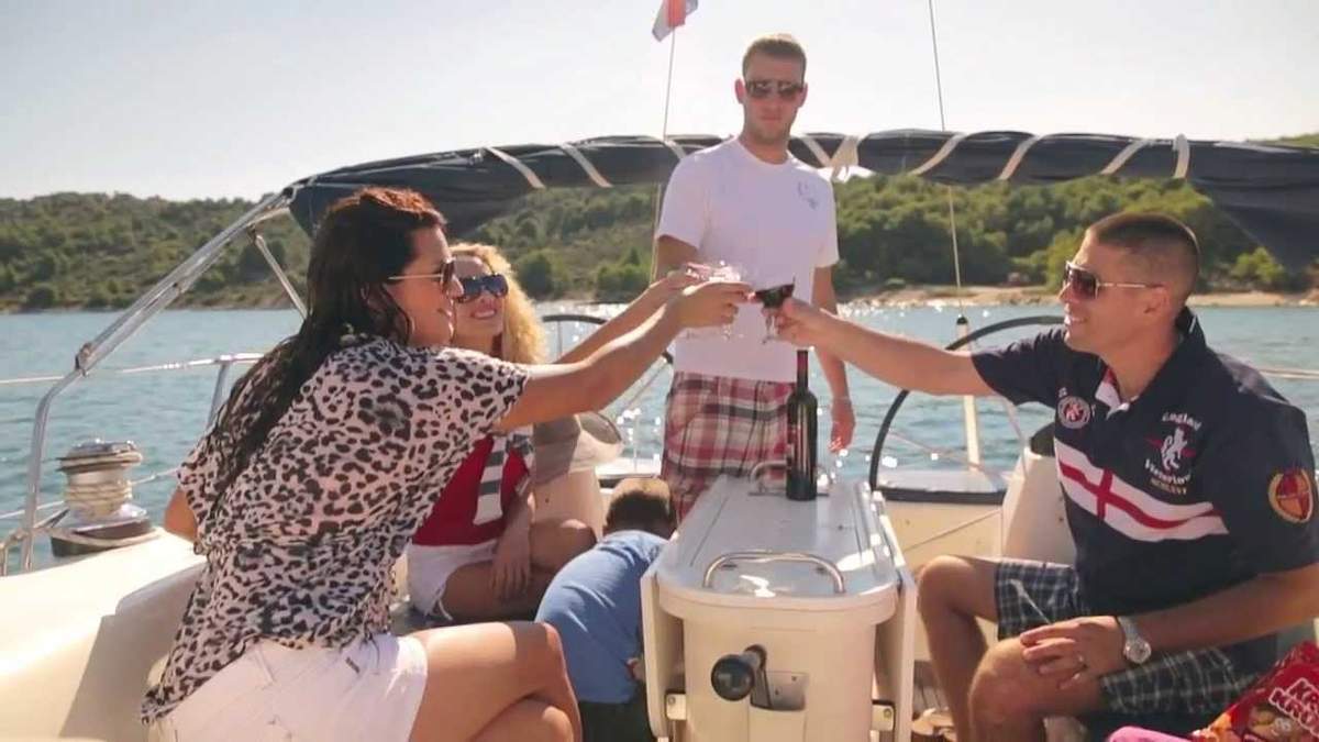 College graduation party with friends  - party on a yacht