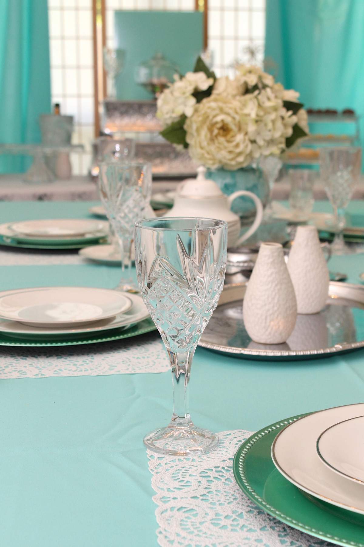 Tea Party Breakfast at Tiffany's Bridal/Wedding Shower Party Ideas