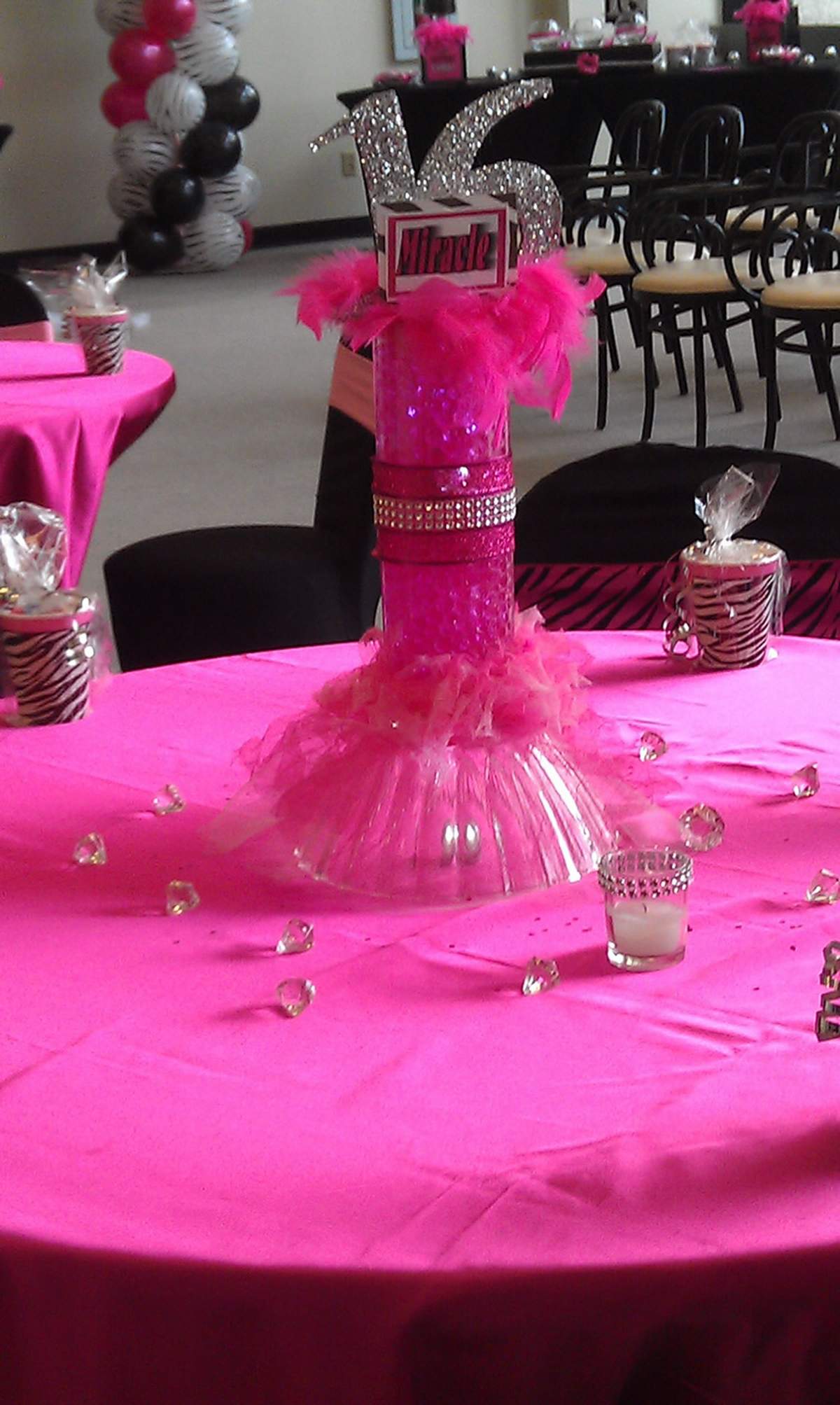  Pink Zebra Sweet 16 Birthday Party Ideas Photo 4 Of 10 Catch My
