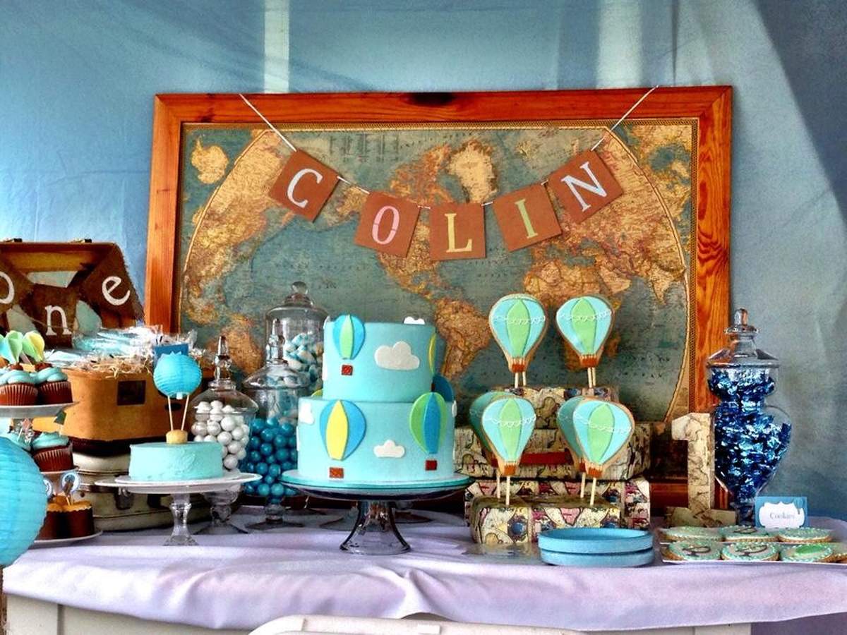 Colin's 1st Birthday  - Vintage Hot Air Balloon