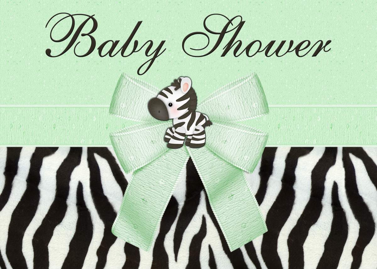 Glenda's Baby Shower - Zebra and Green 
