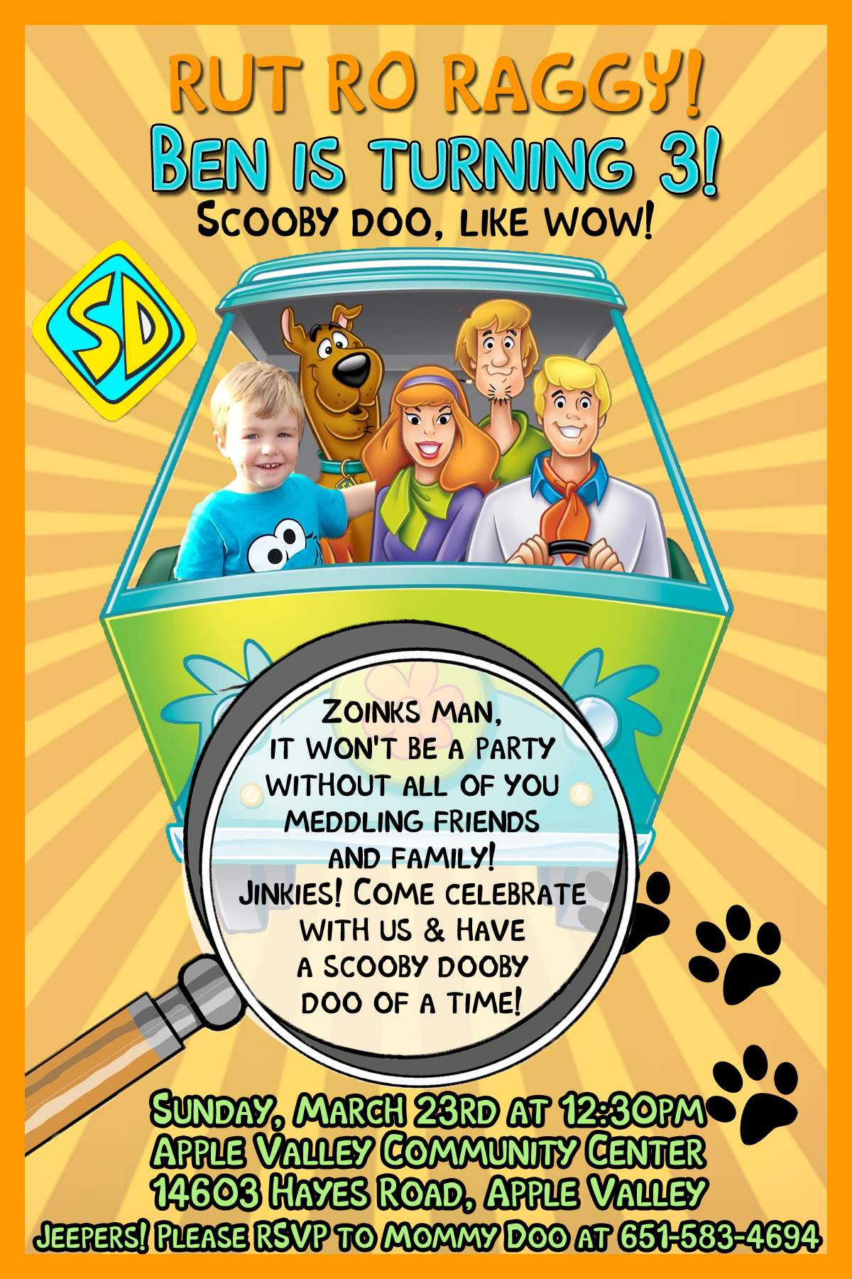 Ben's 3 year birthday bash - Scooby-Doo