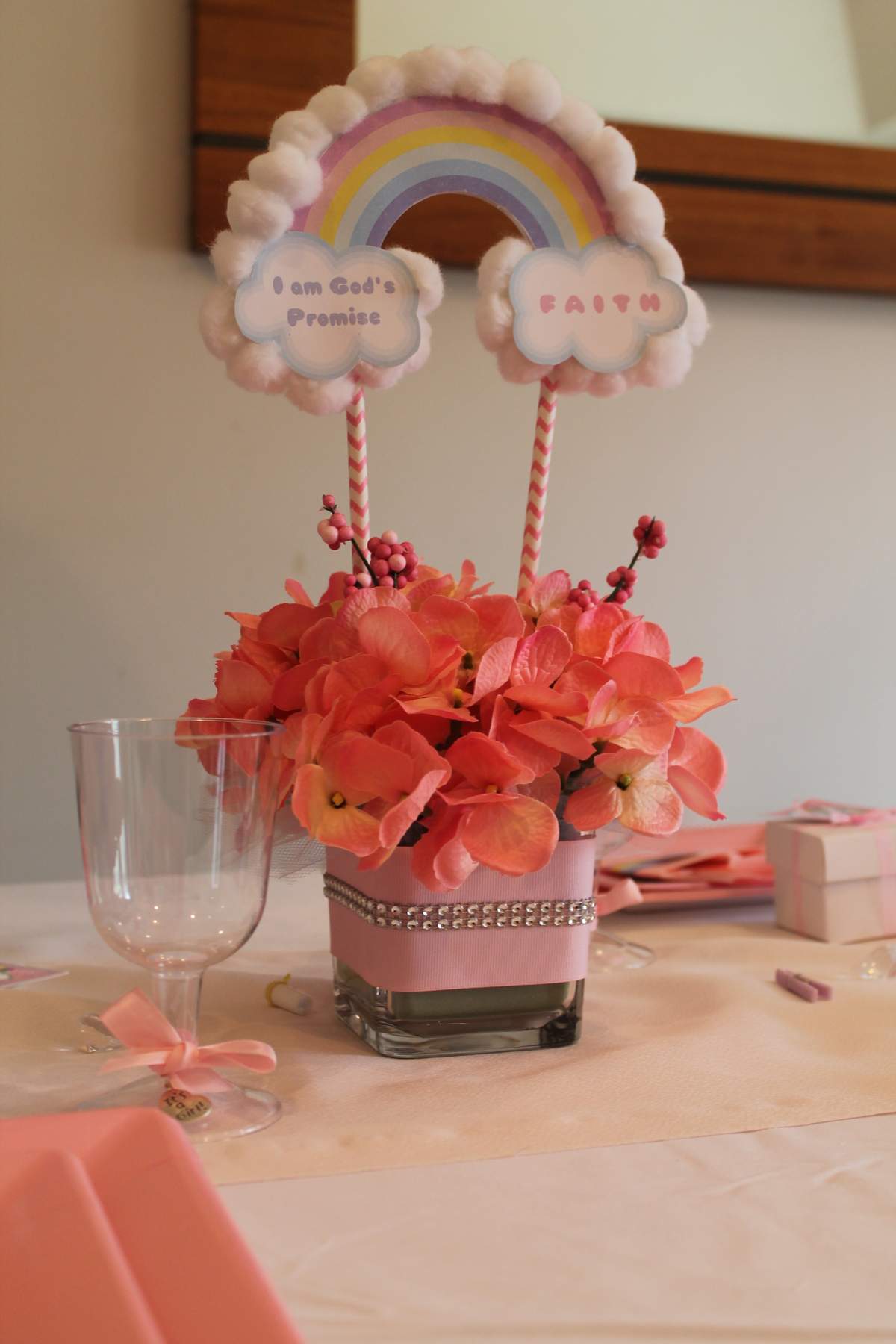 Janaysha's "Rainbow of Promise" Baby Shower - Pastel Rainbows & Faith