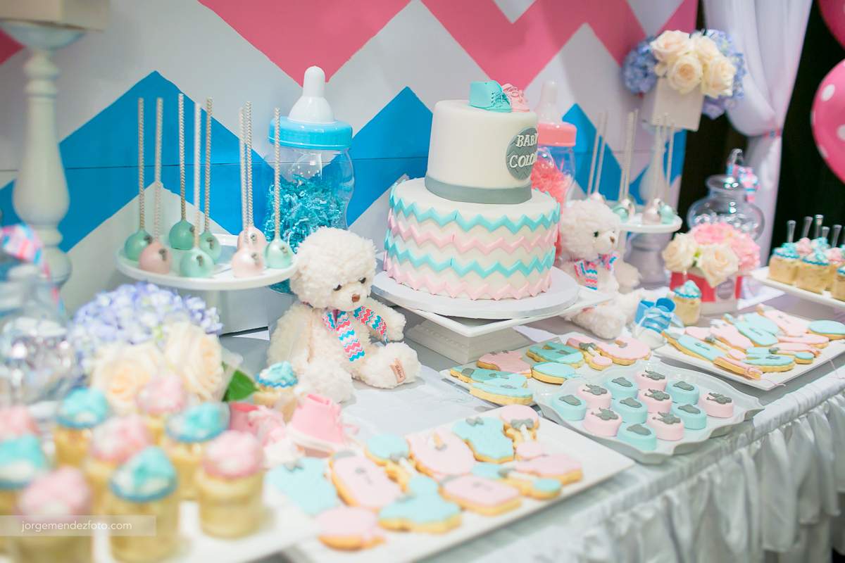 Chevron Themed Gender Reveal Party - Chevron