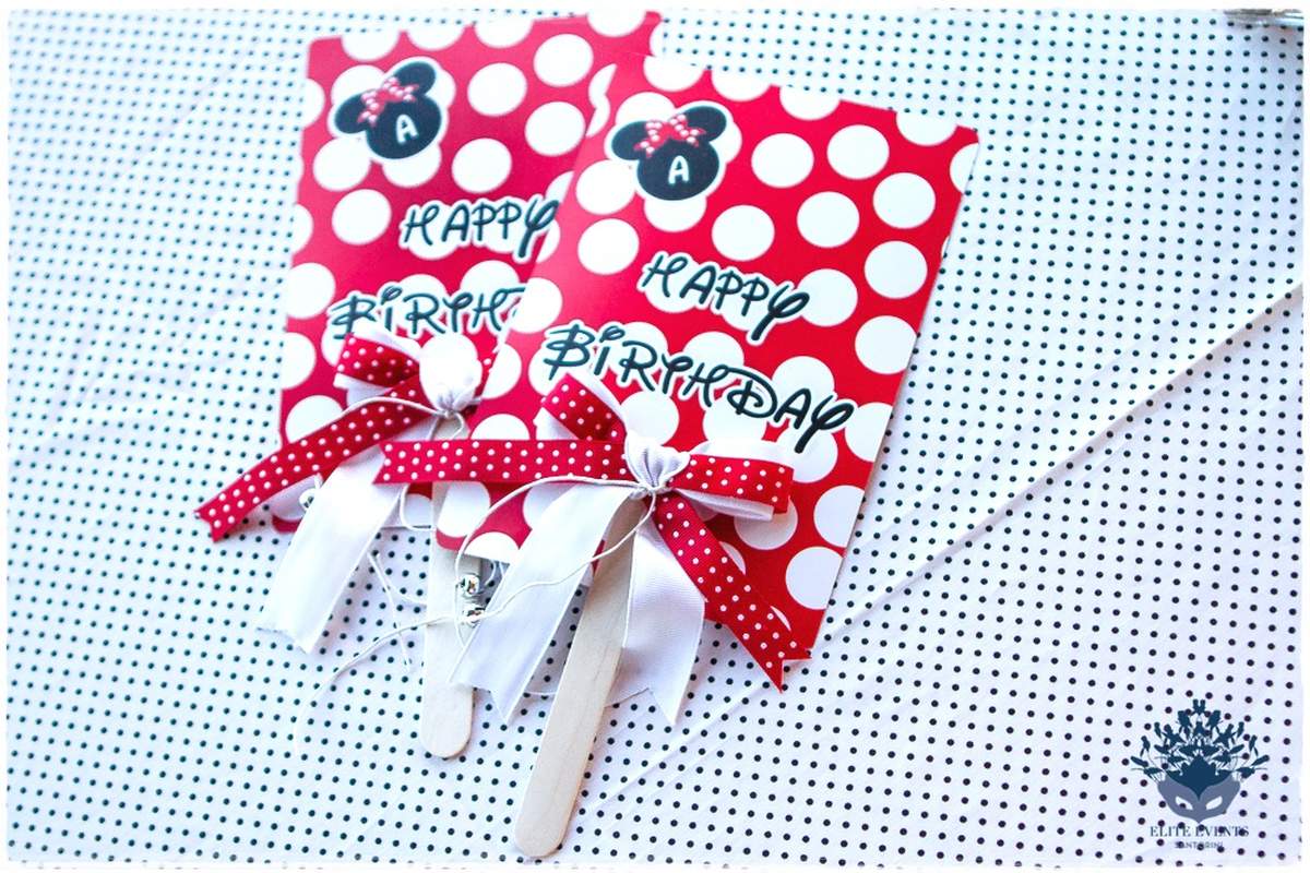 Mickey Mouse / Minnie Mouse, Red, White, Polka, Dots / Birthday "Minnie ...