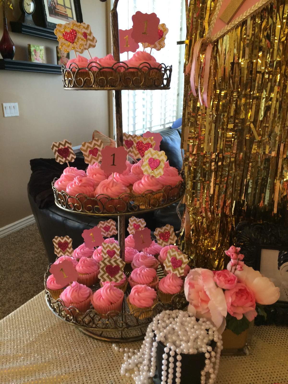 Pink & Gold Birthday Party Ideas Photo 32 of 36 Catch My Party