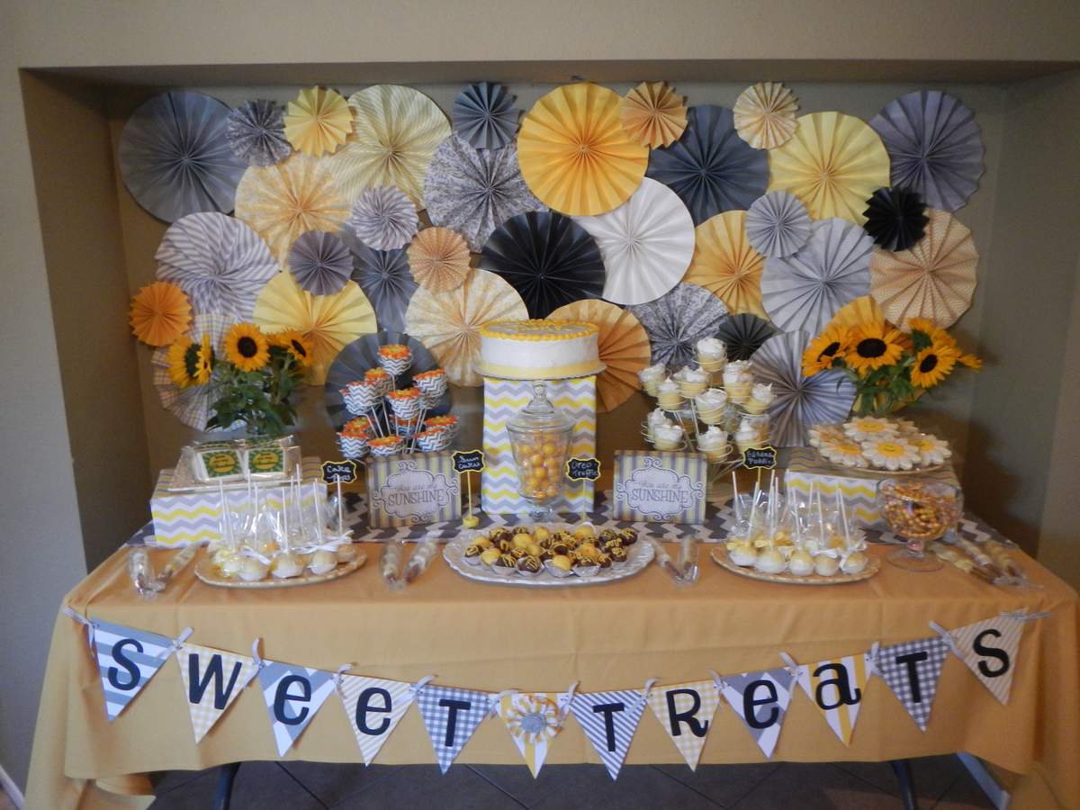 Sara's "You Are My Sunshine" Baby Shower - You Are My Sunshine (Yellow & Gray)