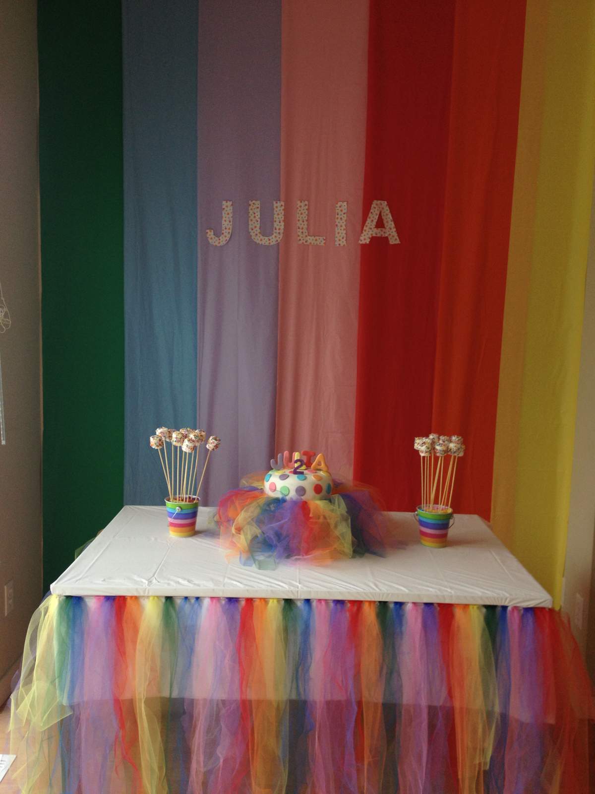 Julia's 2nd Birthday - Rainbow