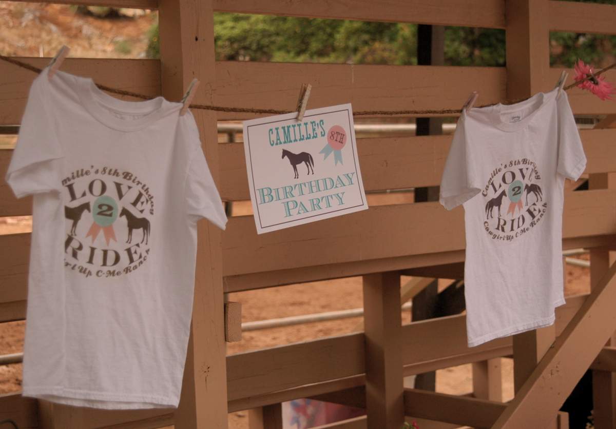 Camille's Horse Themed Birthday Party - Horses, pink, teal, southwestern, ranch, twine, mason jar