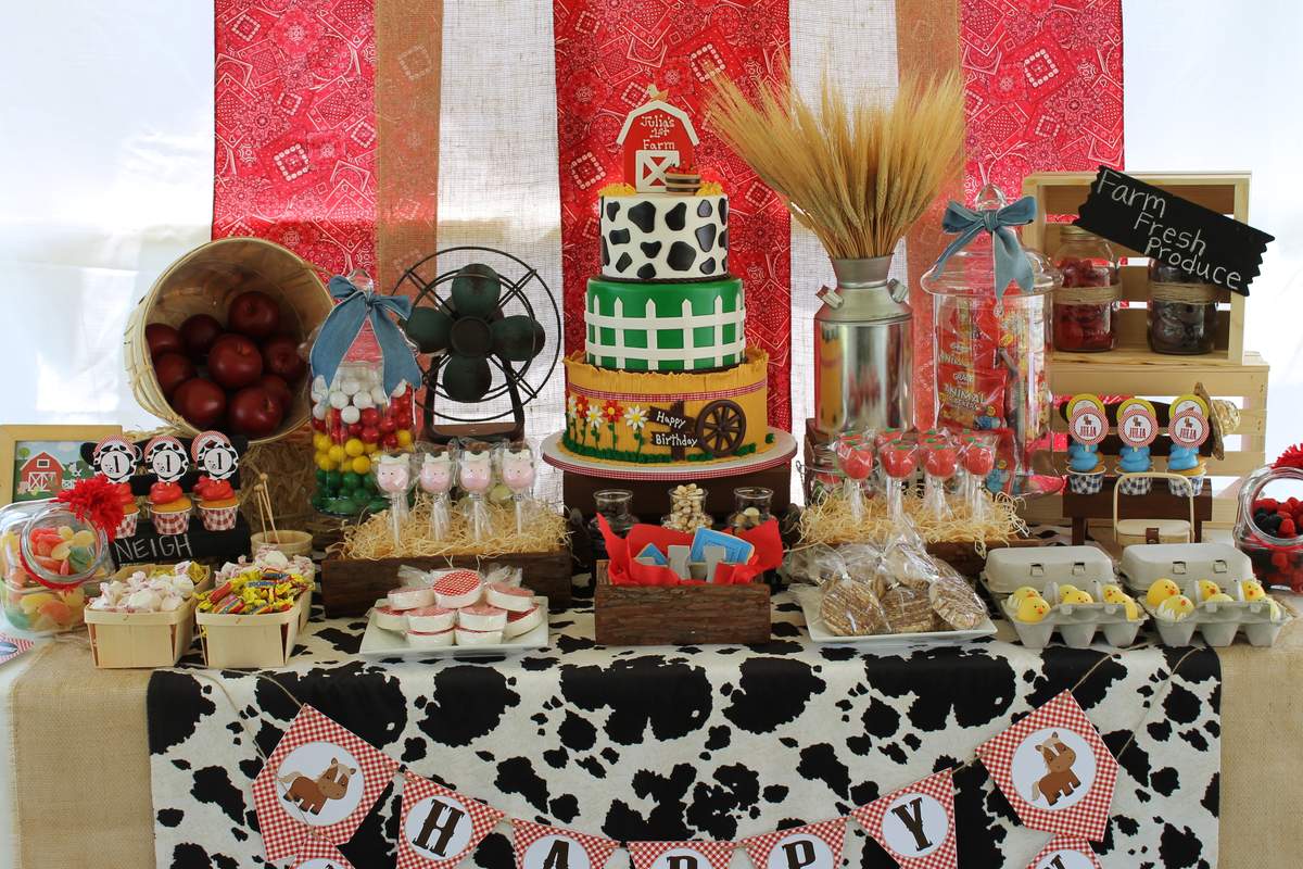 Julia's First Birthday Party - Farm Barn 