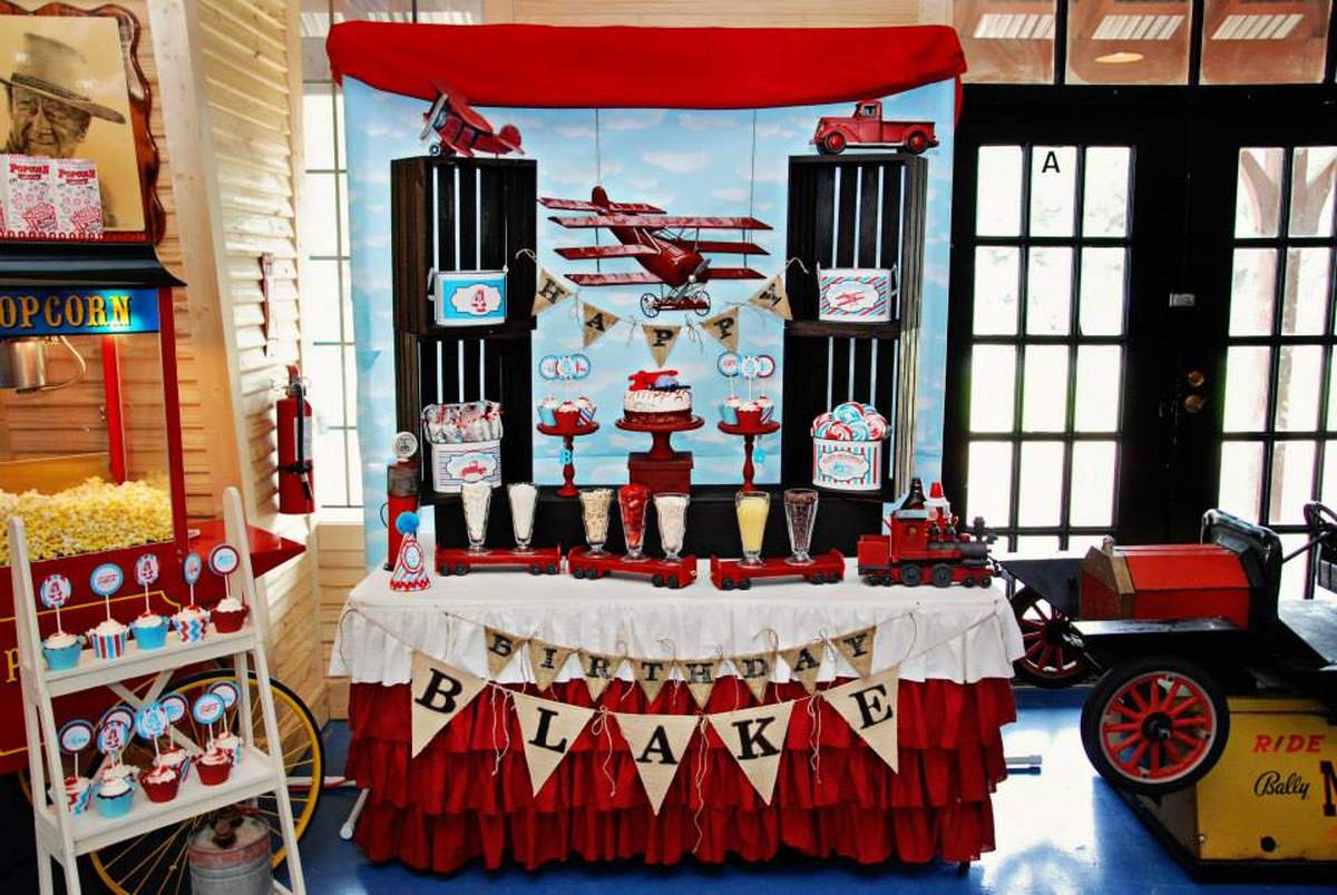 Blake's Vintage Birthday Celebration - Vintage Planes, Trains, and Automobiles
