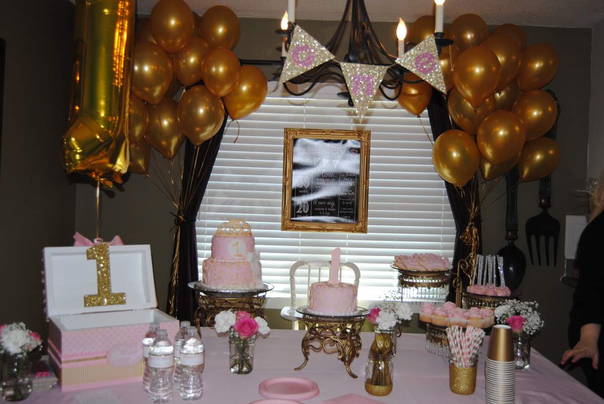 Paisley's Luxious Gold & Pink 1st Birthday - Gold & Pink