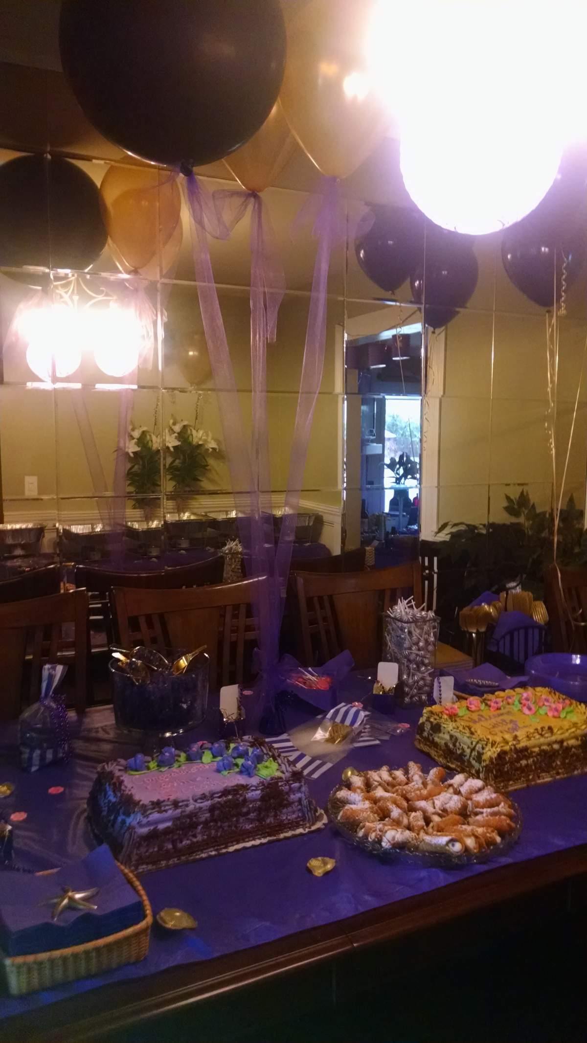 baby shower - purple and gold 