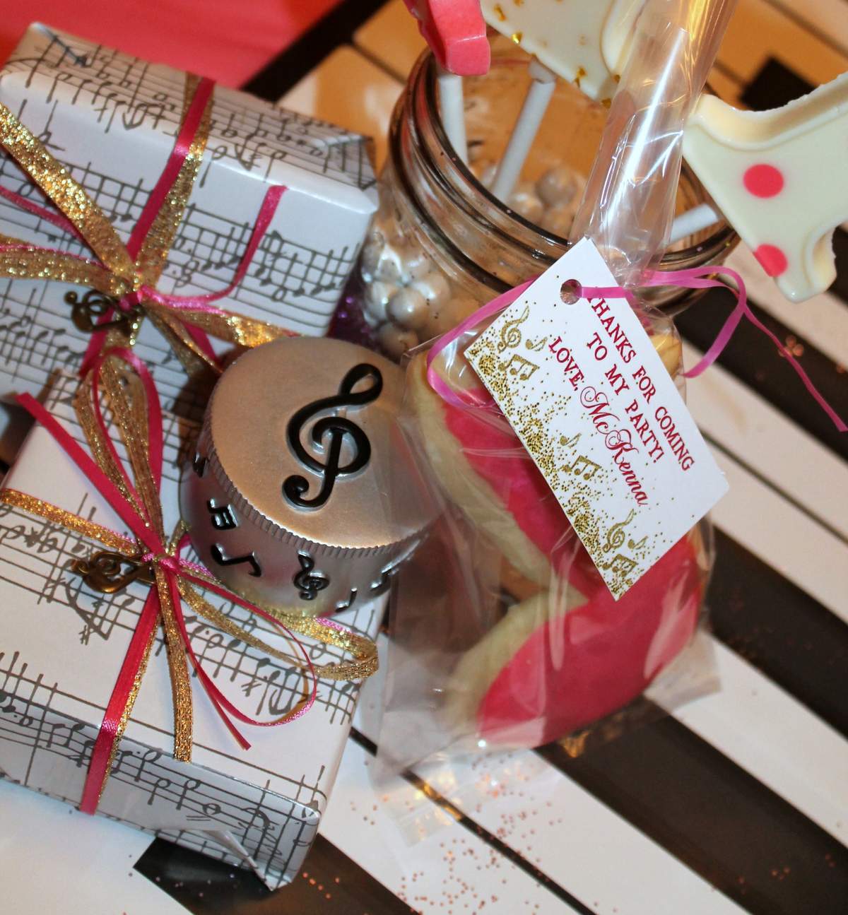 Pink and Gold Music First Birthday - First Birthday, Music Party, Pink and Gold