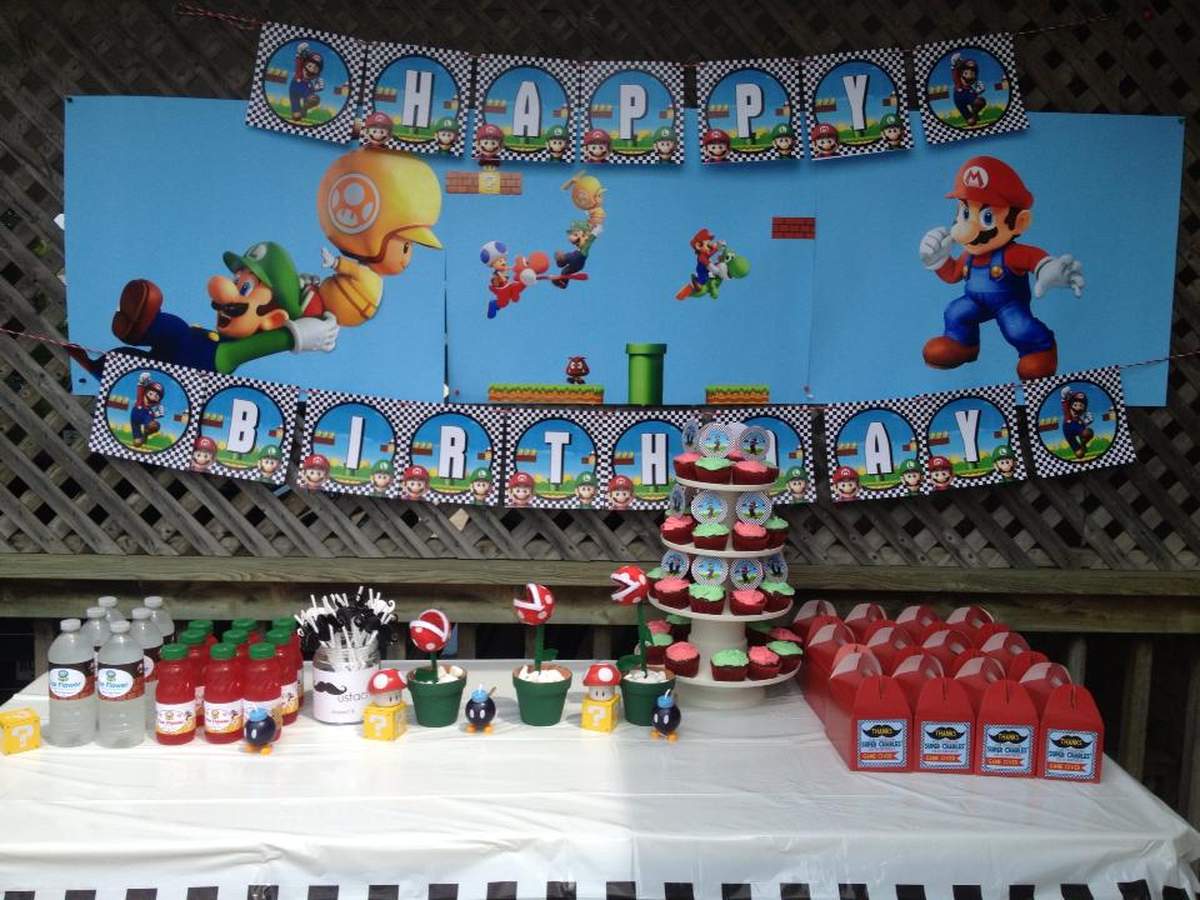 Charles 6th Birthday Party - Mario Brothers
