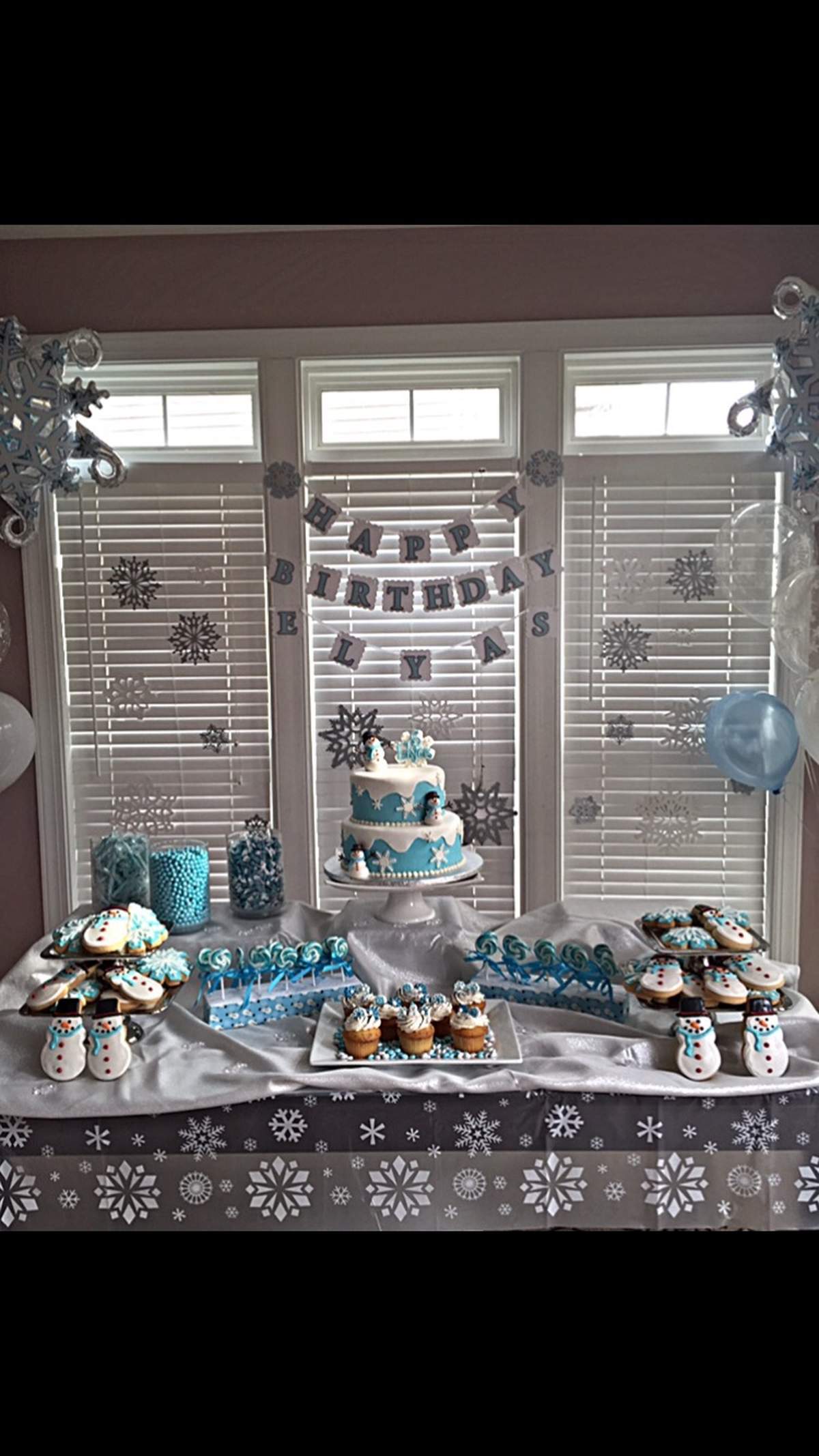 Snowman and Snowflakes Birthday Party Ideas | Photo 7 of 10 | Catch My ...