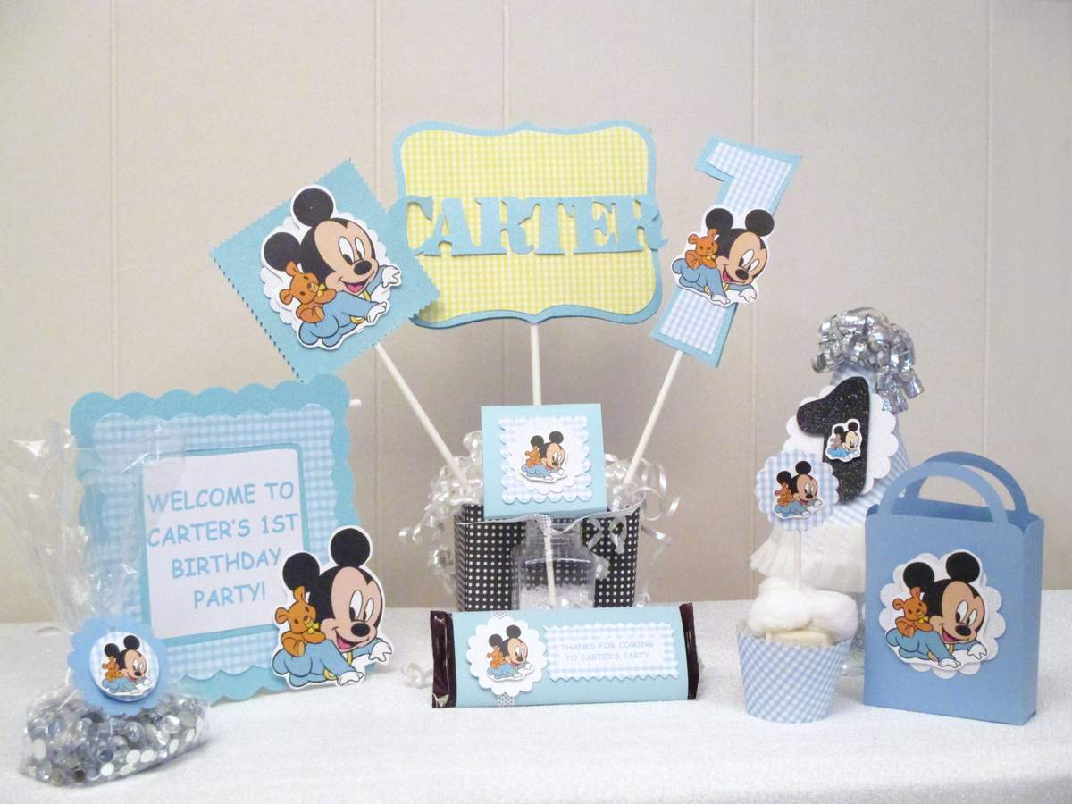 Carter's First Birthday Party - Baby Mickey Mouse