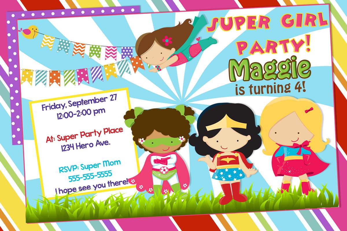 Superhero Girl Birthday Party Celebration - Superheroes