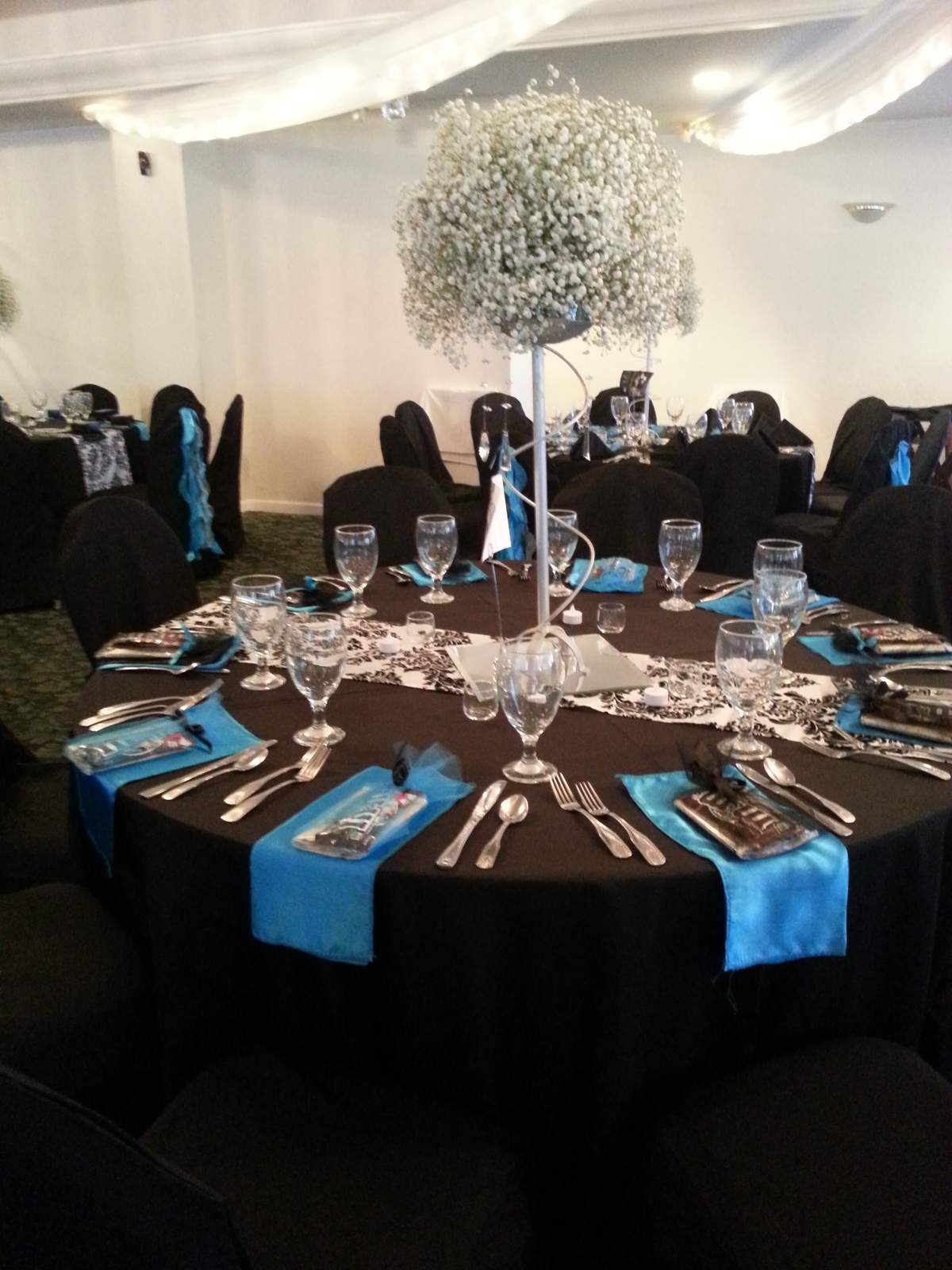 Turquoise and Black Birthday Party Ideas Photo 4 of 11 Catch My Party